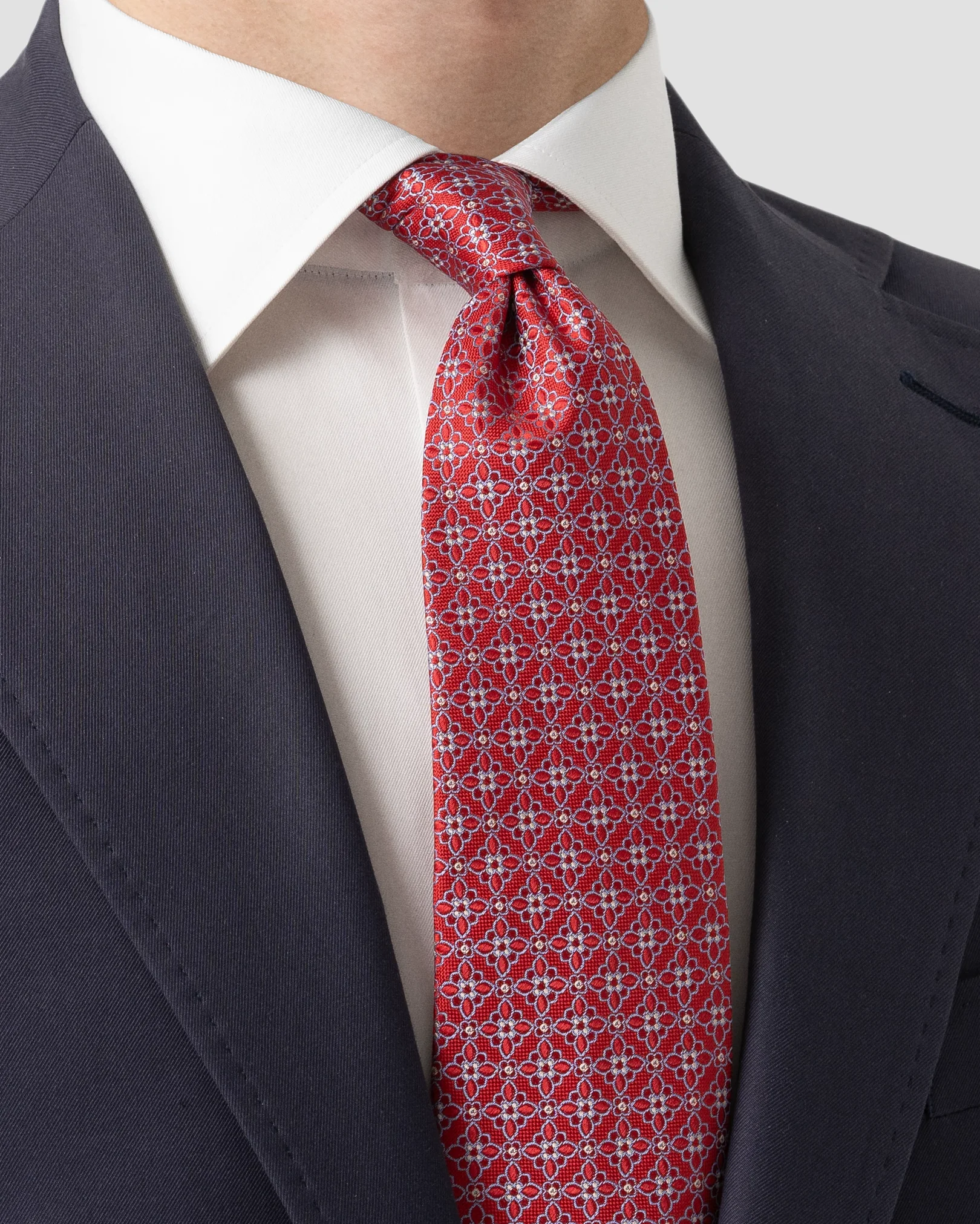 Eton - Red Floral Silk Tie