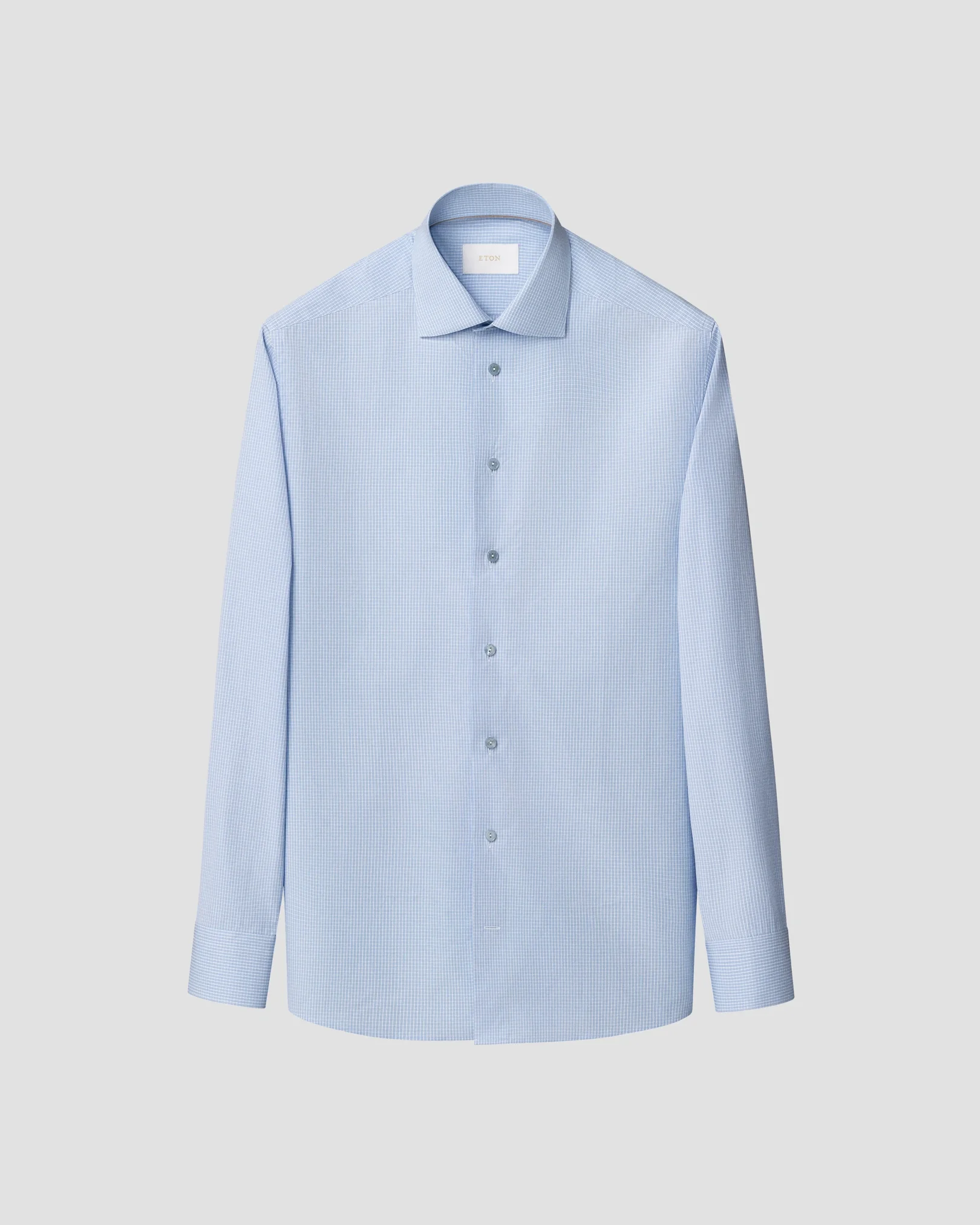 Eton - light blue supima check 263