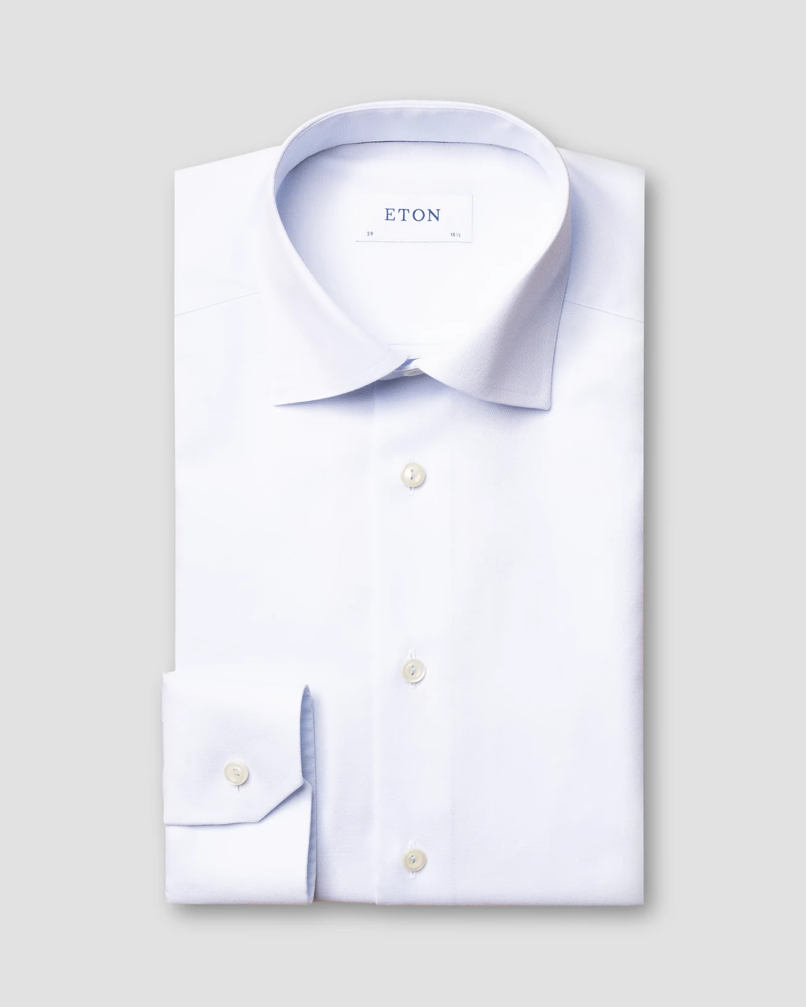Eton - blue pin dot shirt cut away single contemporary