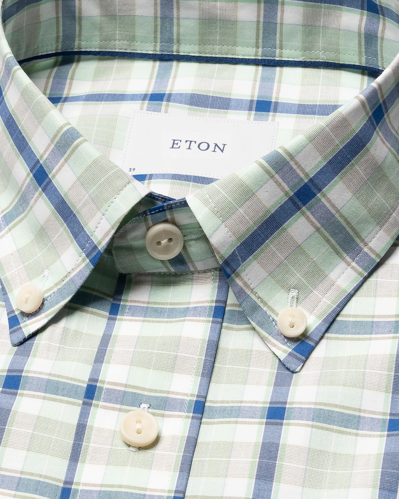 Eton - plaid lightweight poplin shirt