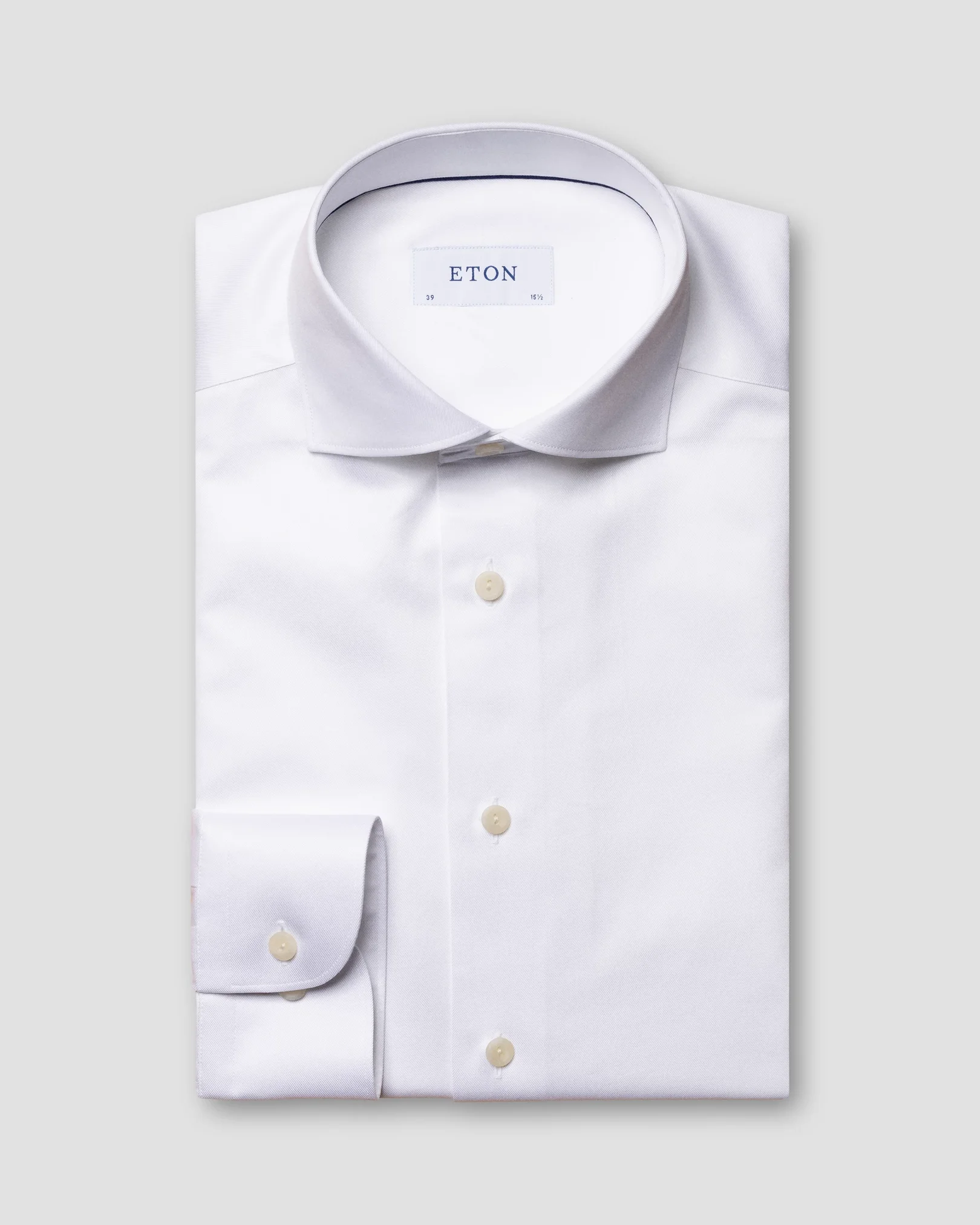 White Cotton Tencel™ Shirt - Eton