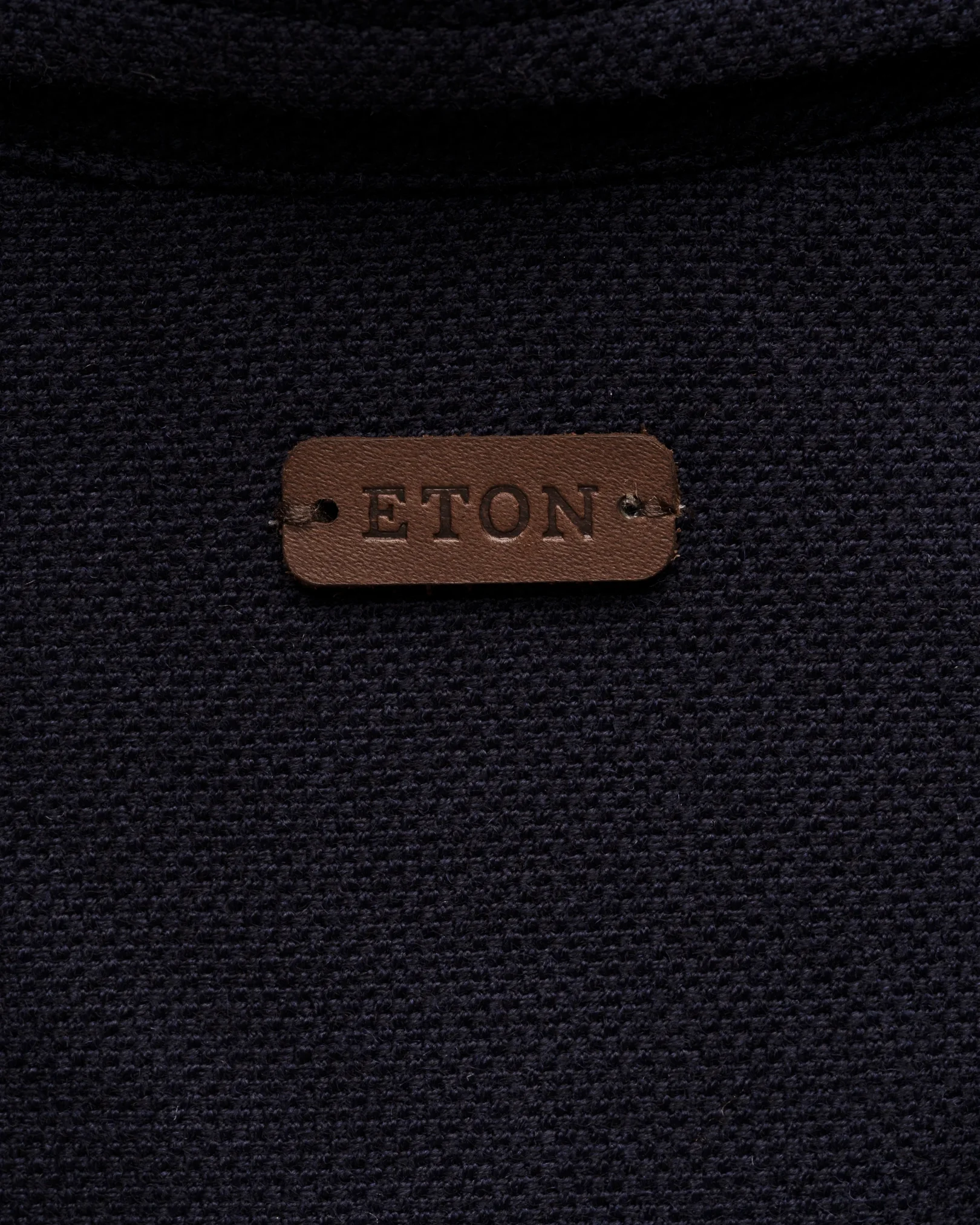 Eton - navy blue four pocket wool cashmere overshirt 258