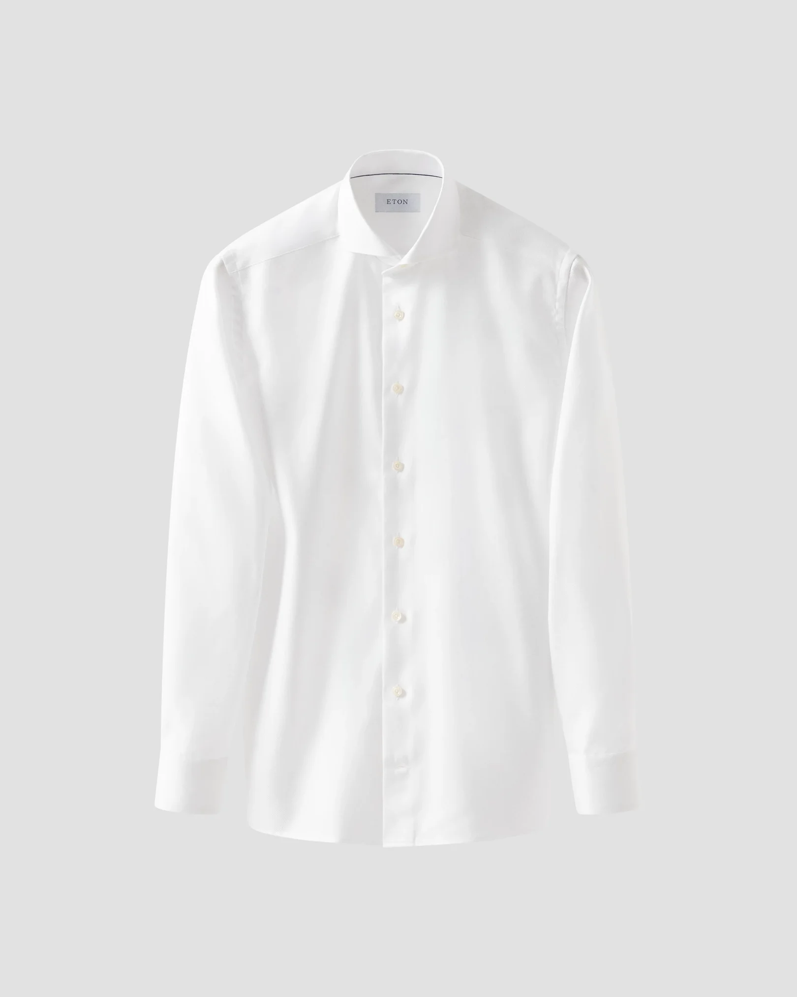 Eton - textured twill shirt extreme cut away