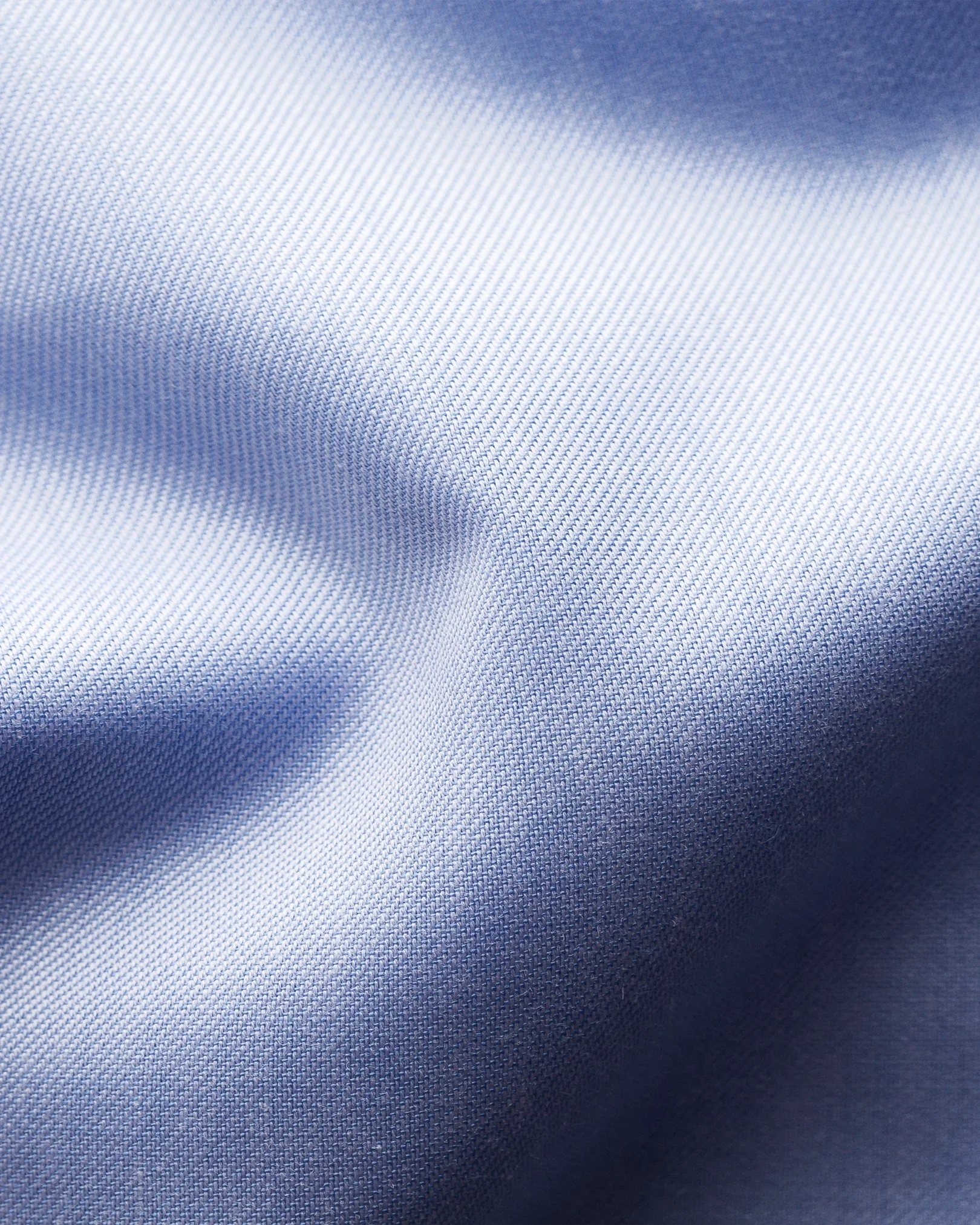 Eton - blue twill shirt with navy details