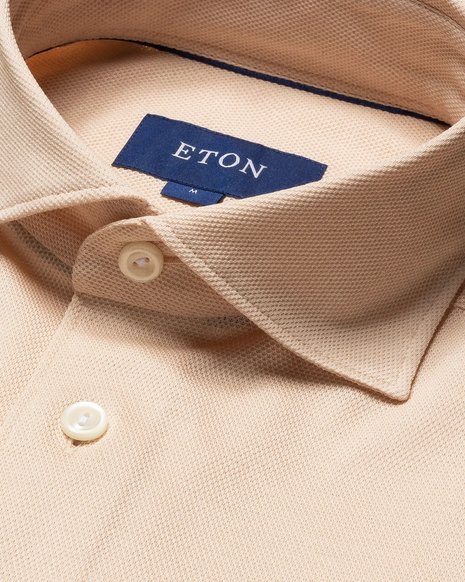 Eton - off white pique shirt