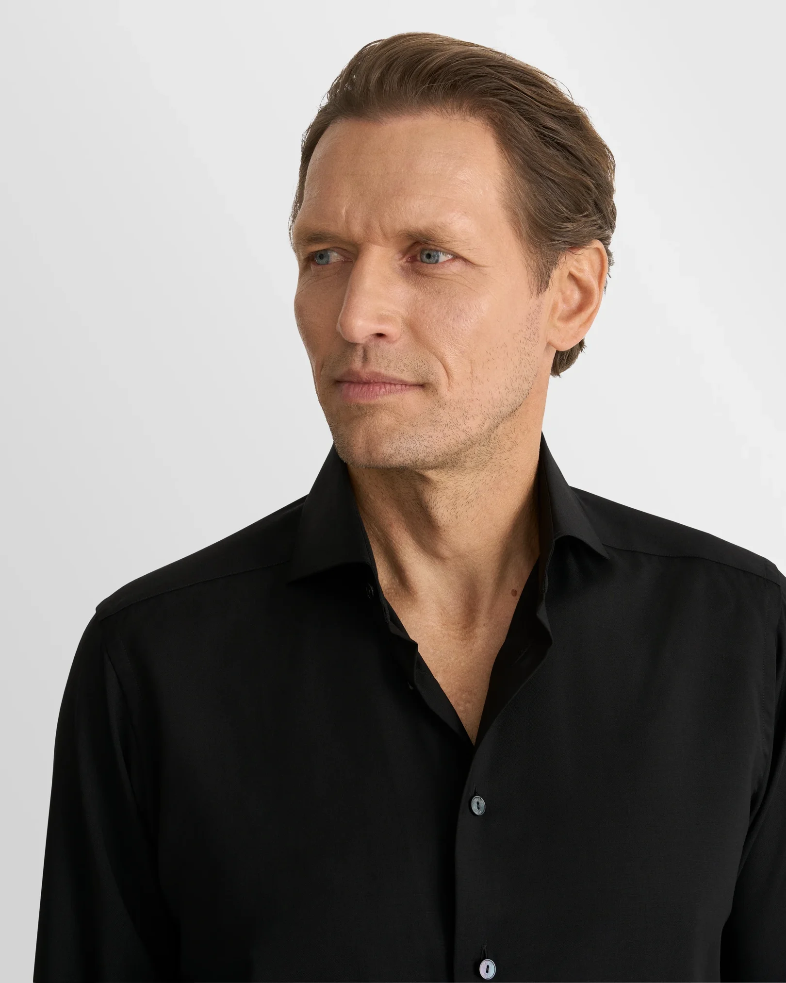 Eton - ultra soft solid merino shirt