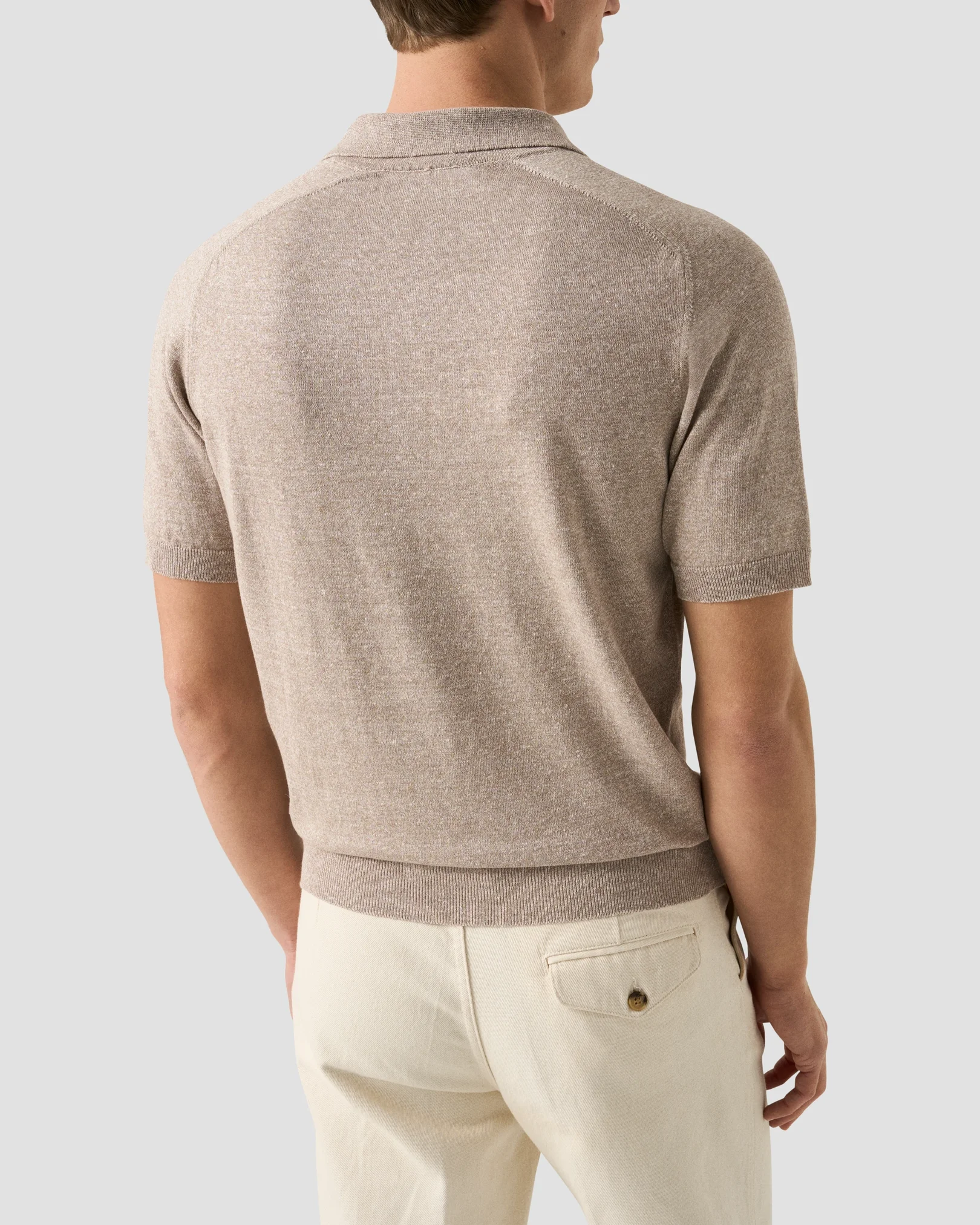 Eton - Cotton Linen Fine Knit Polo Shirt