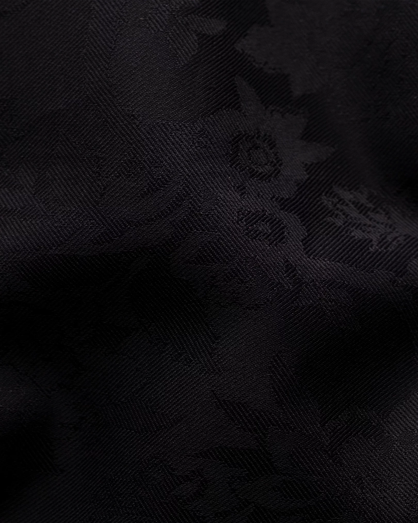 Eton - black floral jacquard shirt cut away single