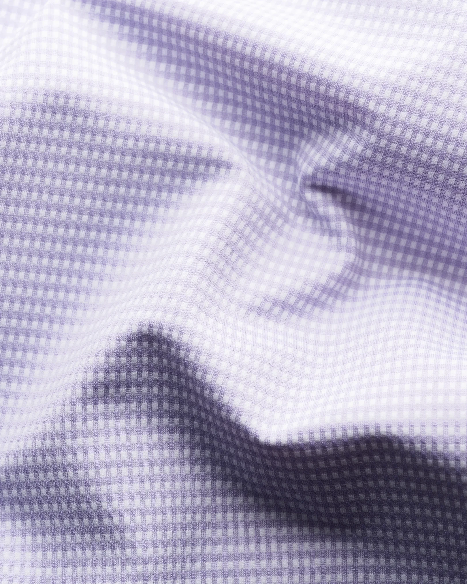 Eton - light purple micro check four way strech shirt