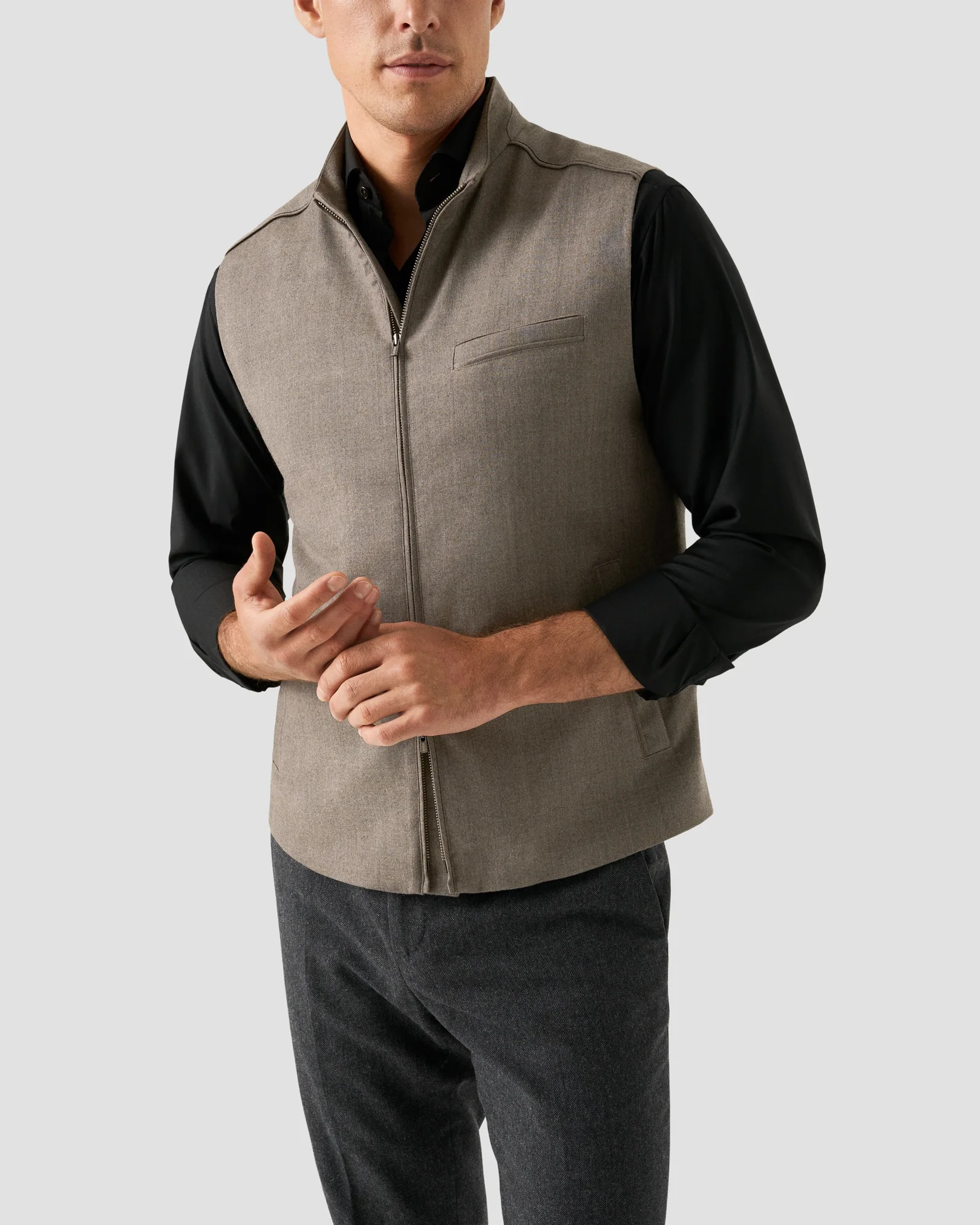 Eton - Gilet en Flanelle de Laine