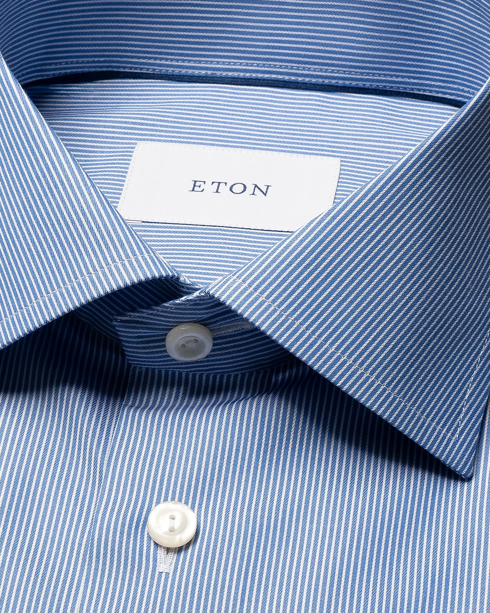 Eton - mid blue striped fine 263
