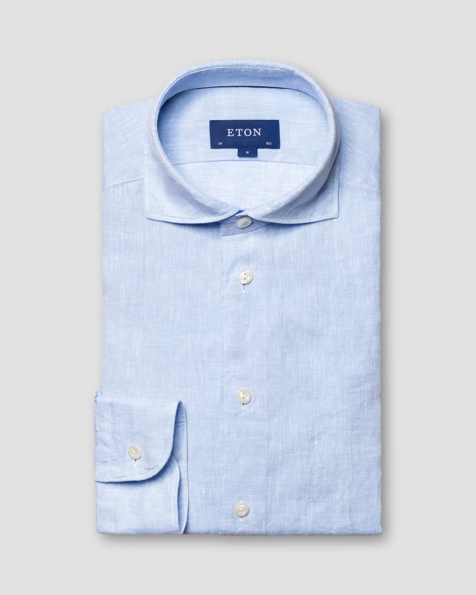 Light Blue Linen Shirt - Eton