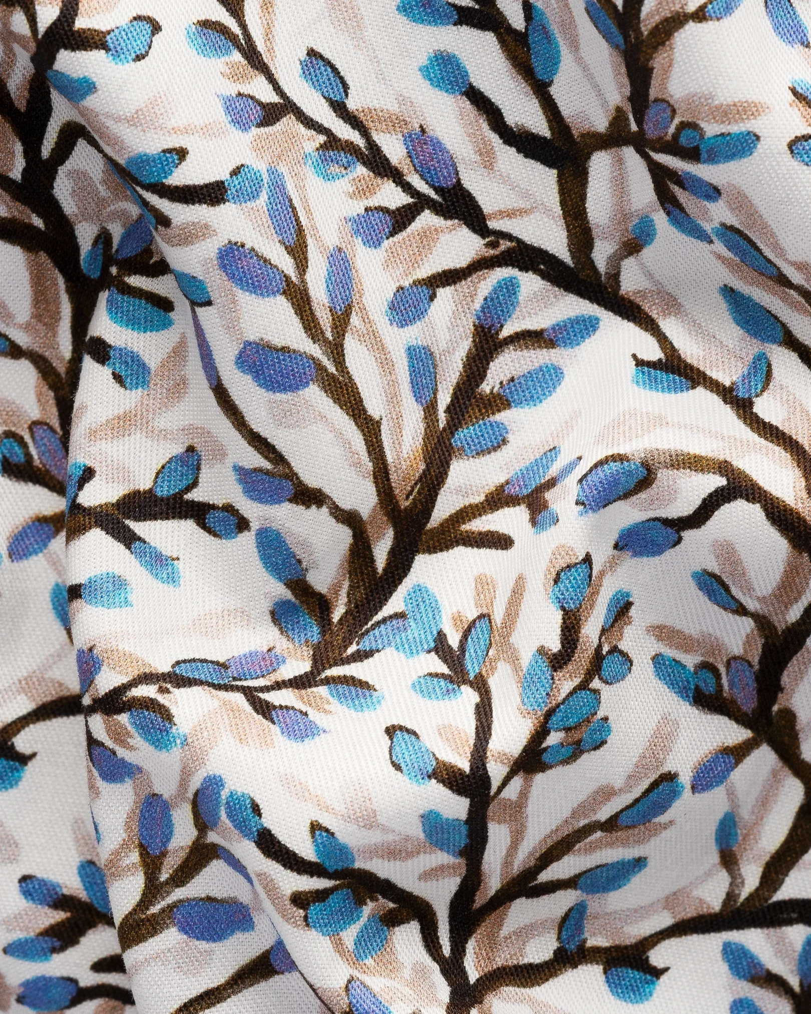 Eton - brown floral print shirt