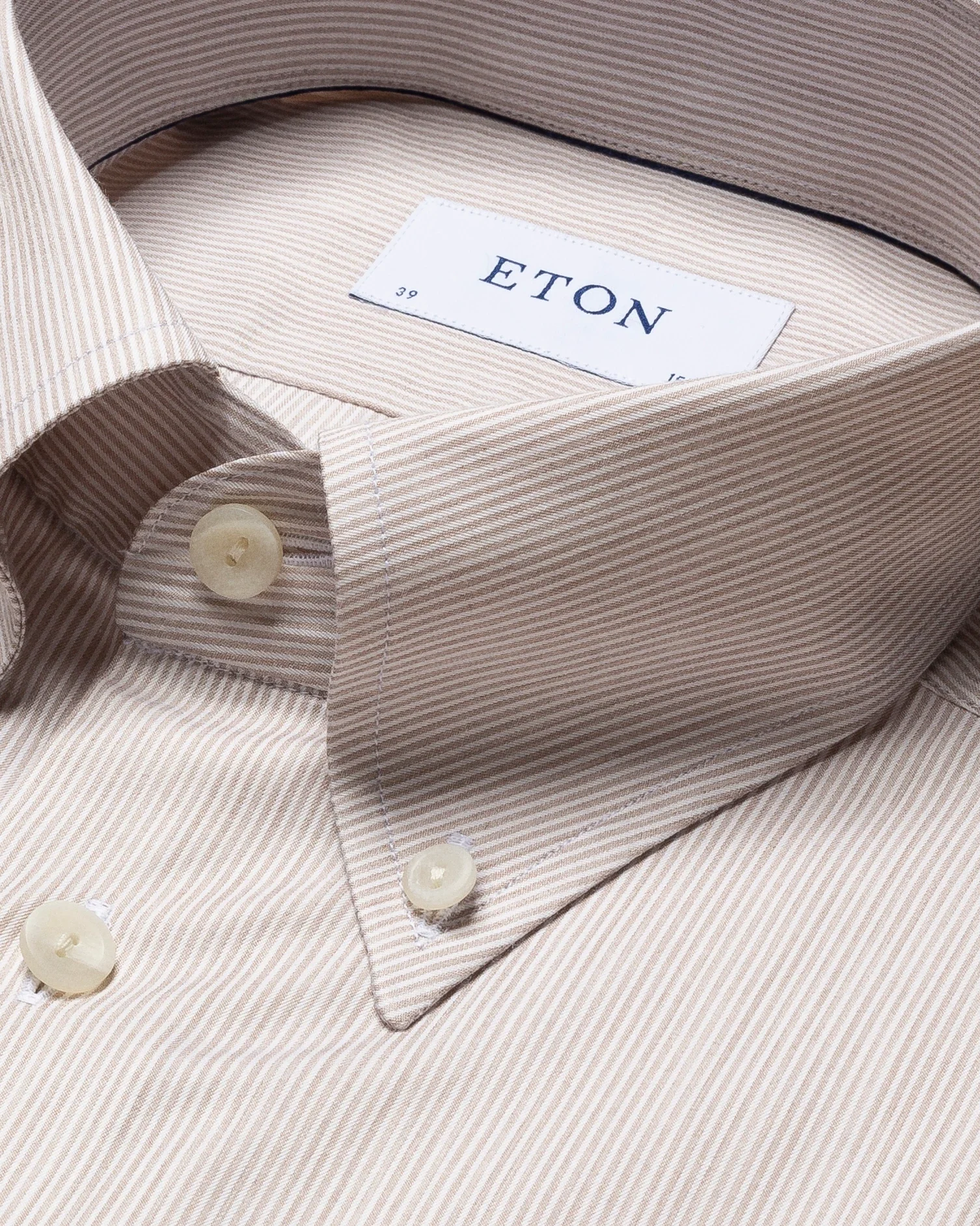 Eton - fine striped fine twill melange shirt