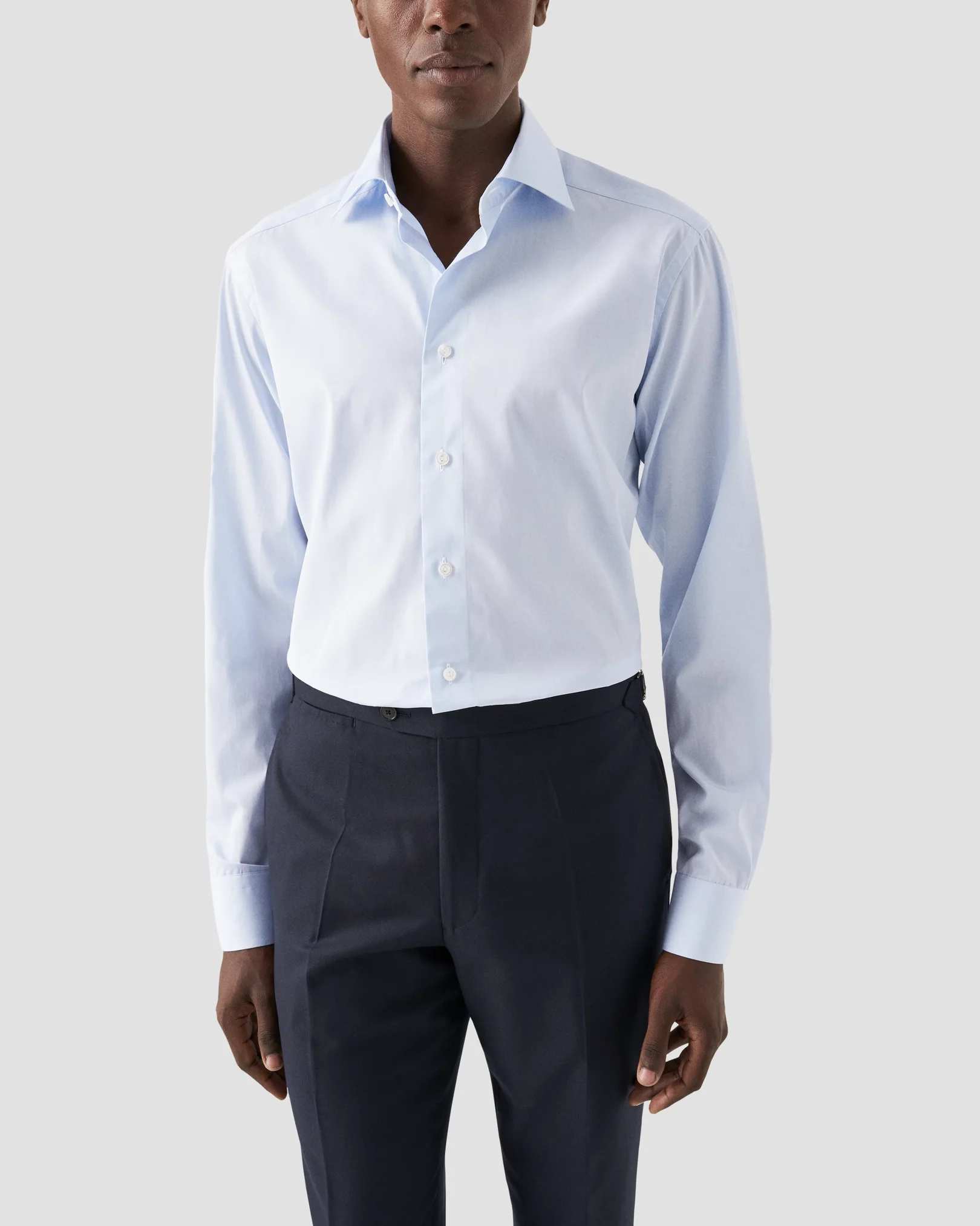 Eton - light blue fine poplin