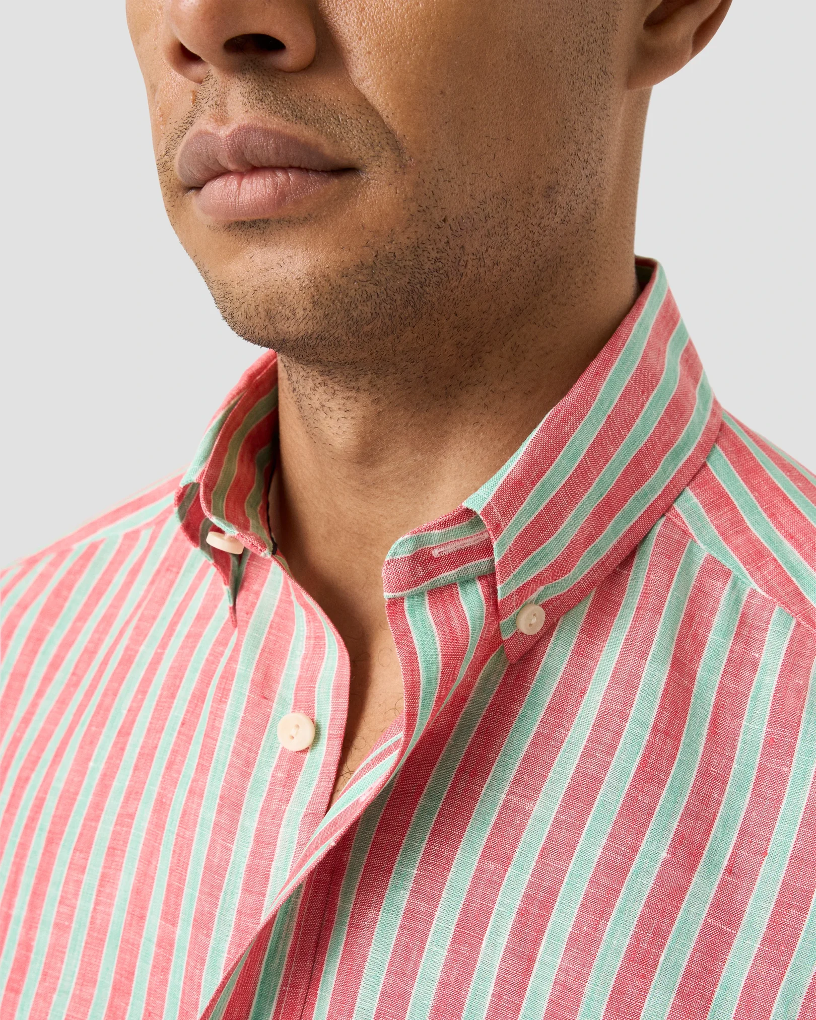 Eton - multi striped linen shirt