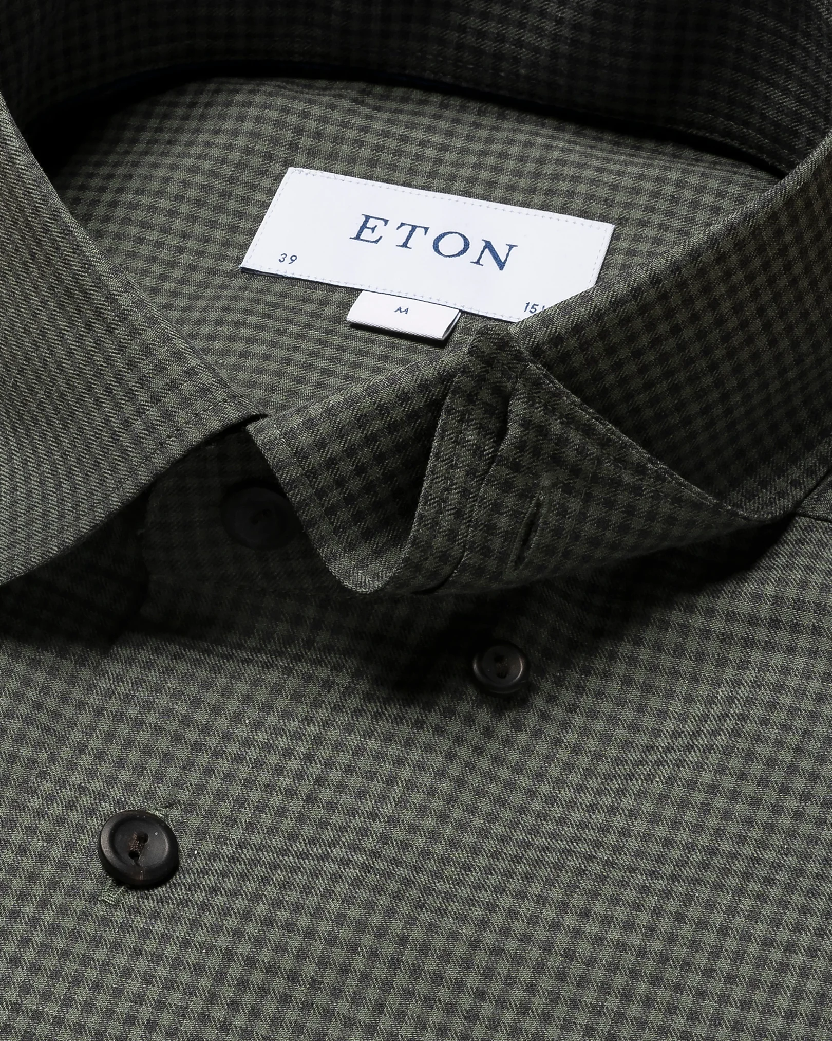 Eton - wrinkle free mid green flanell