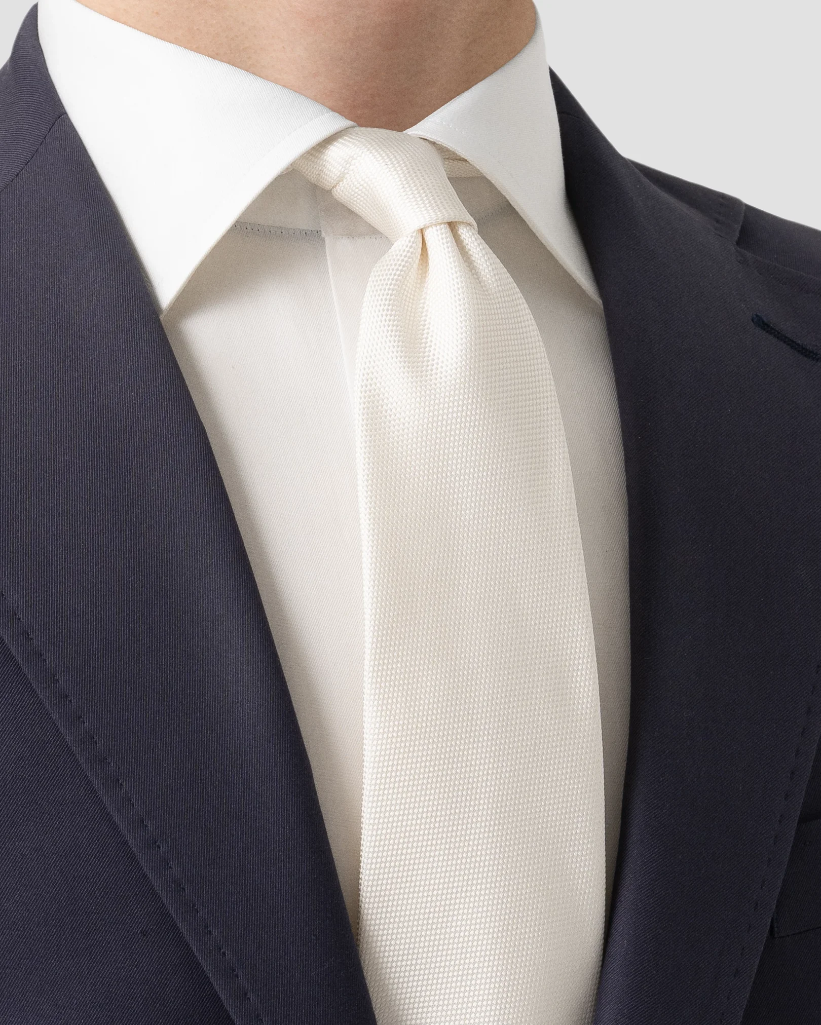 Eton - white basketweave tie