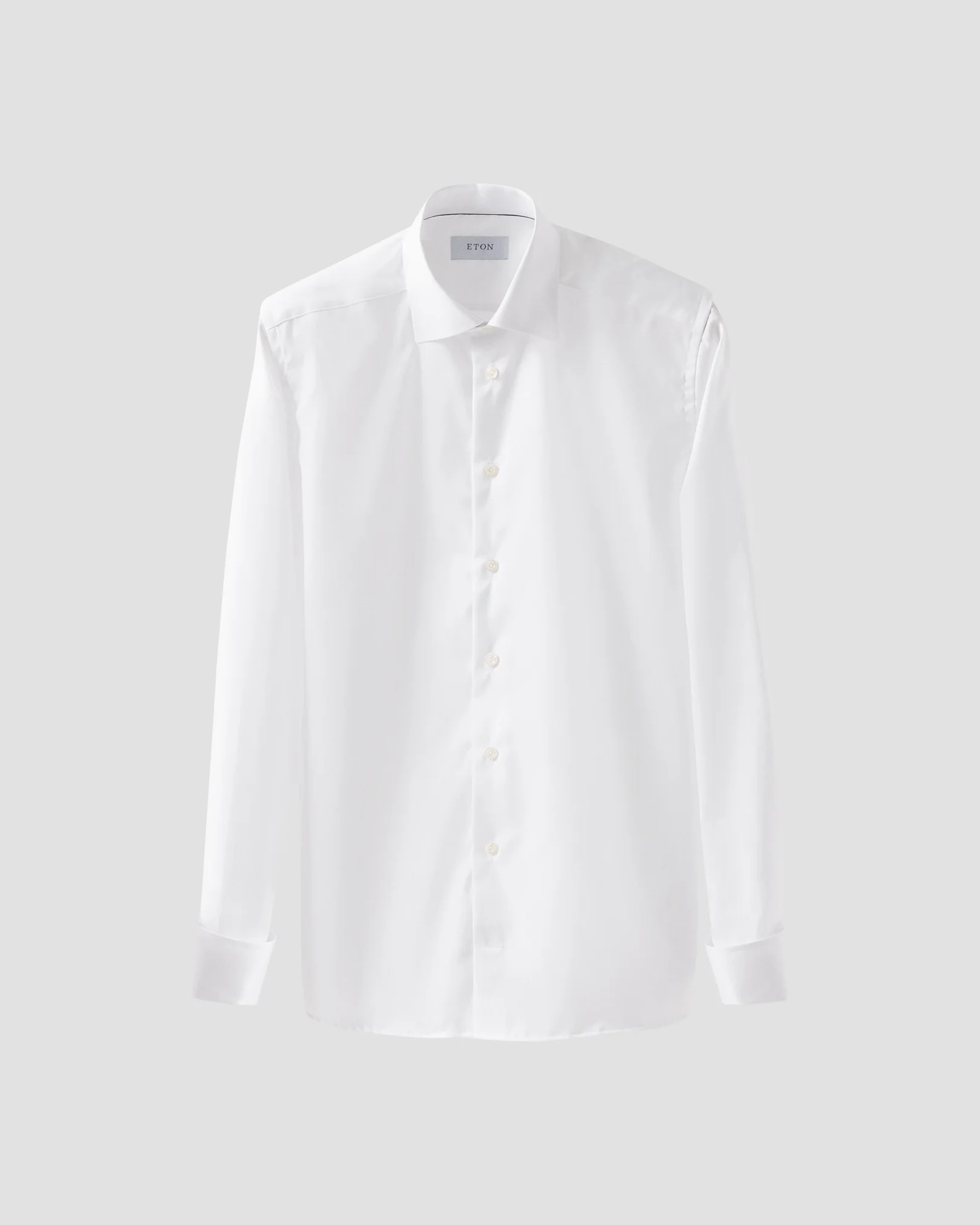 Eton - Chemise blanche en twill signature – poignet mousquetaire