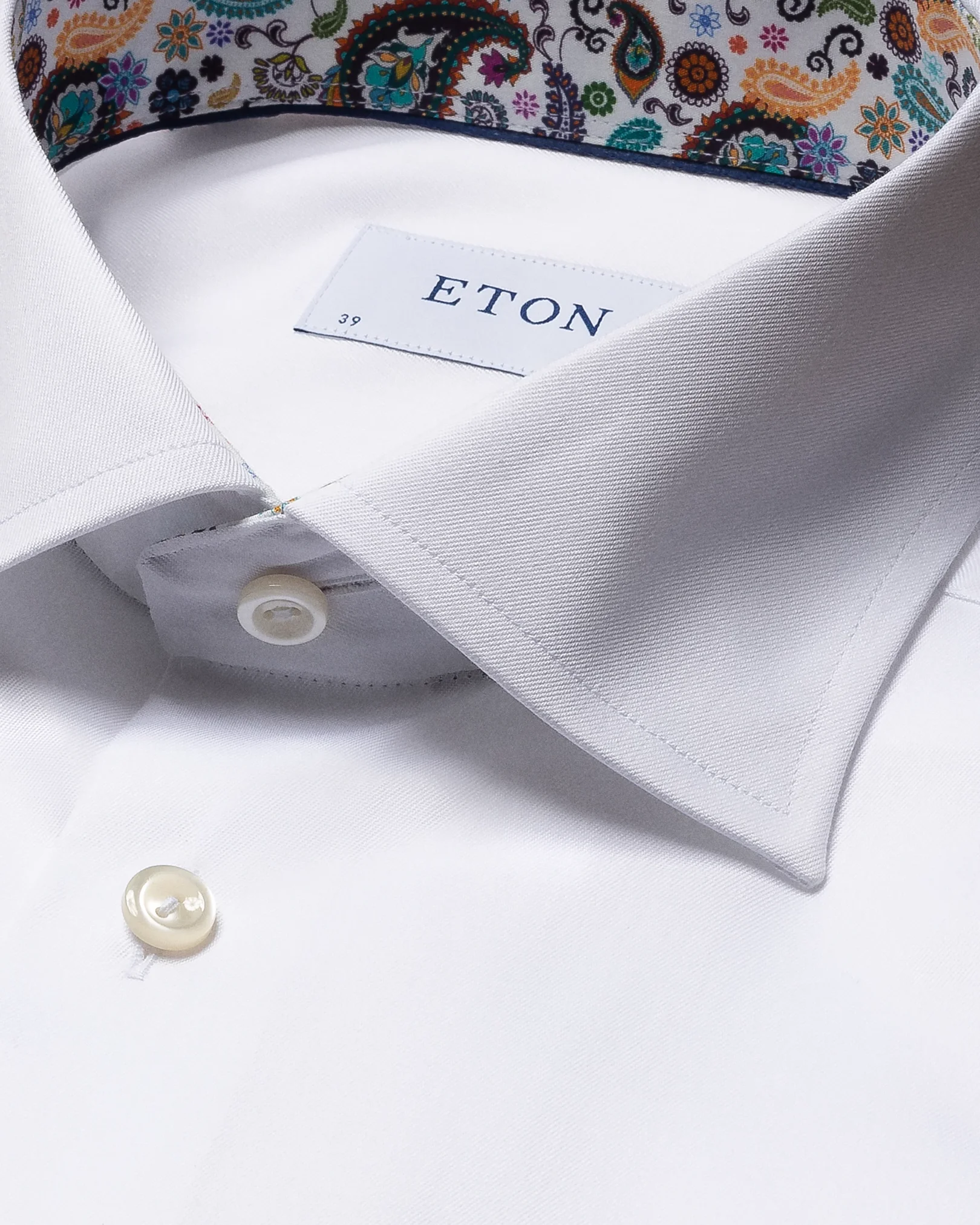 Eton - white signature twill details shirt
