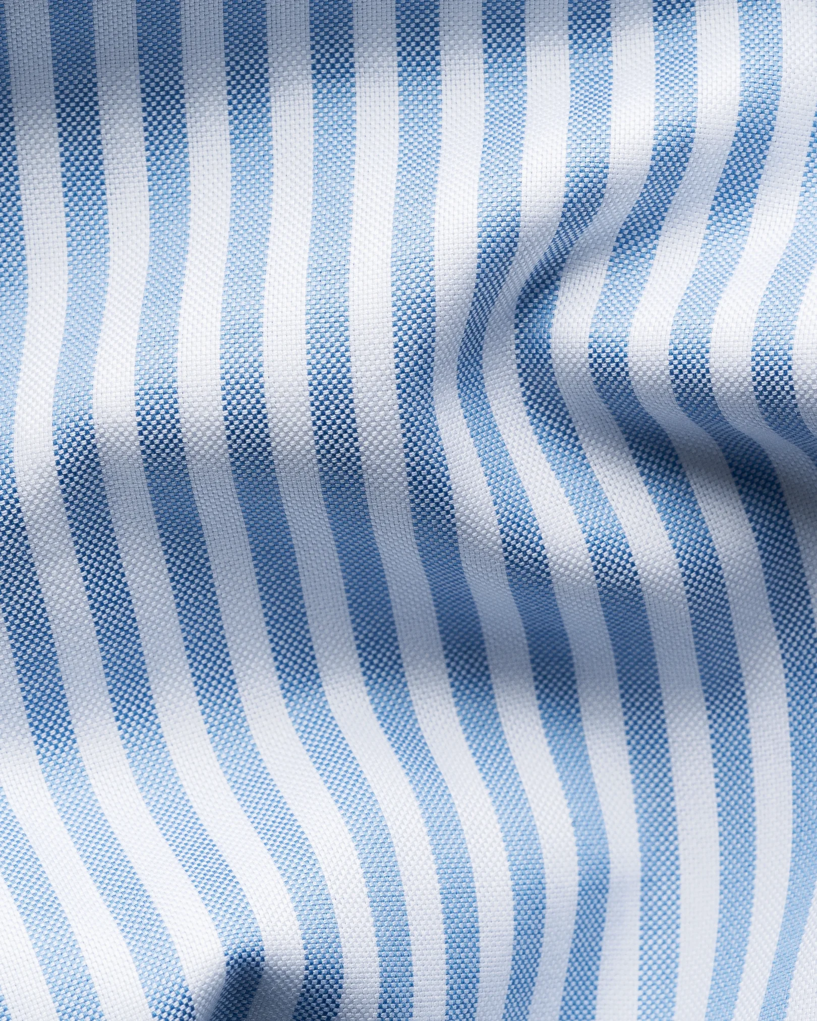 Eton - striped signature oxford shirt wide spread rounded