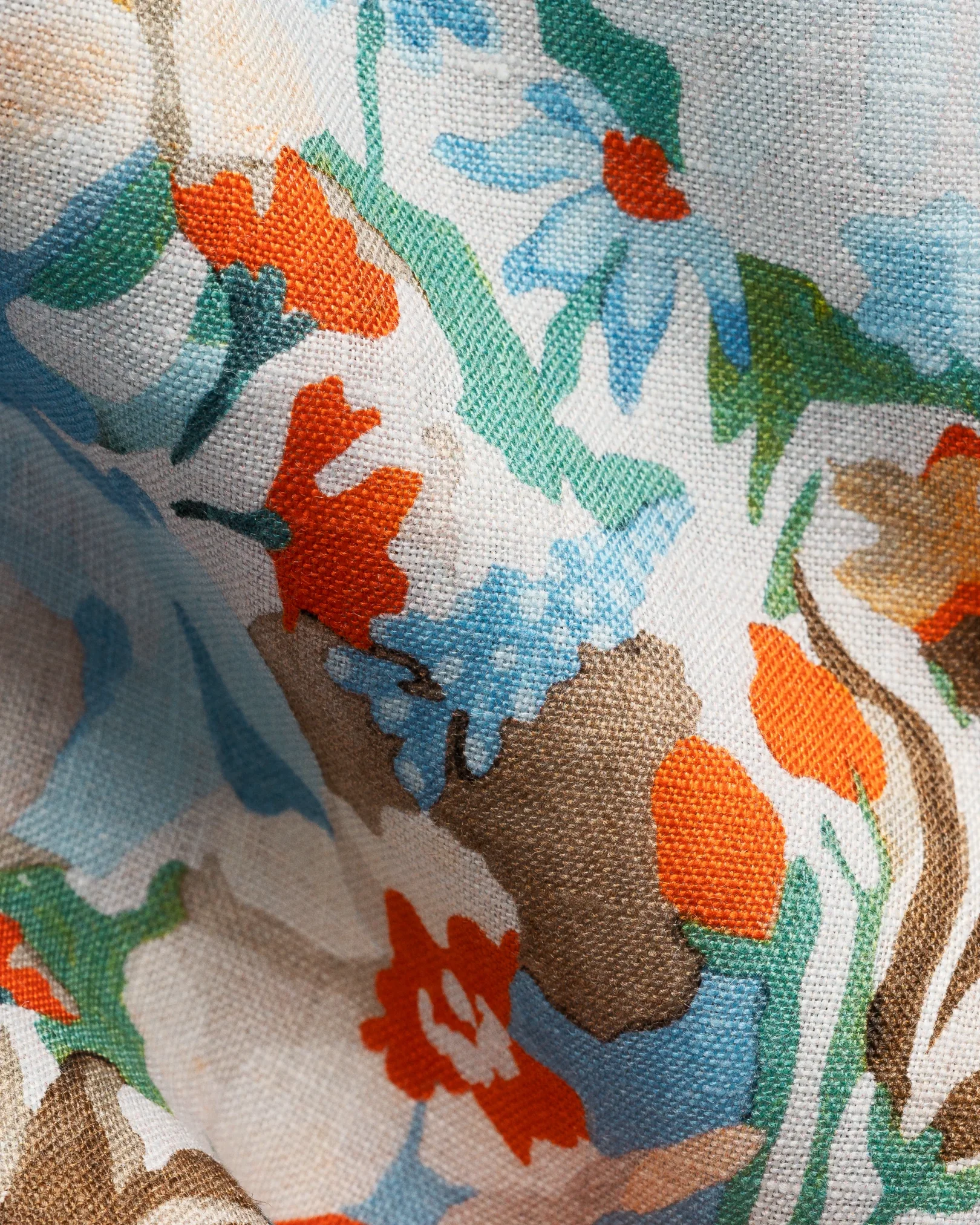 Eton - floral linen print shirt