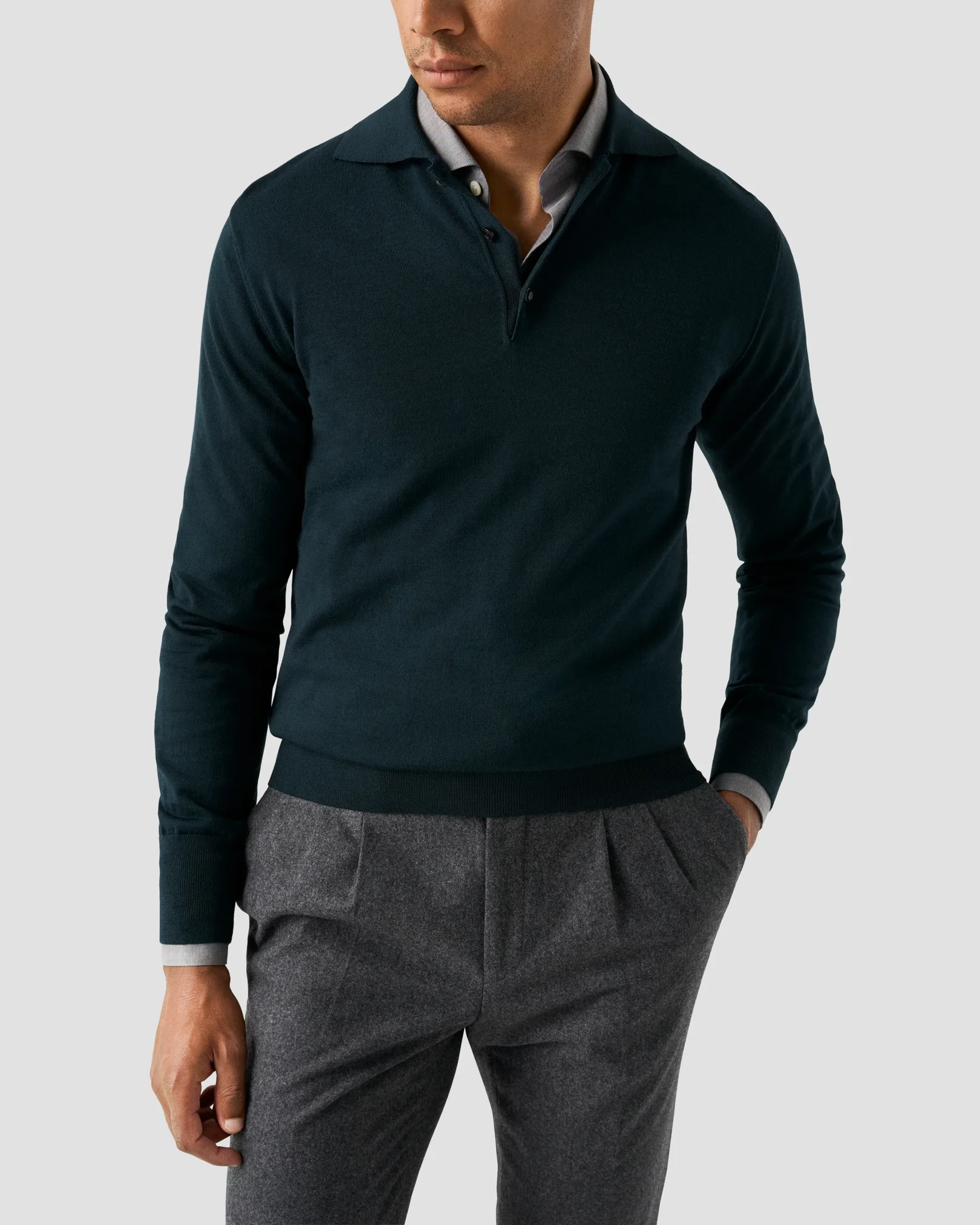 Eton - Fine Knit Merino Polo