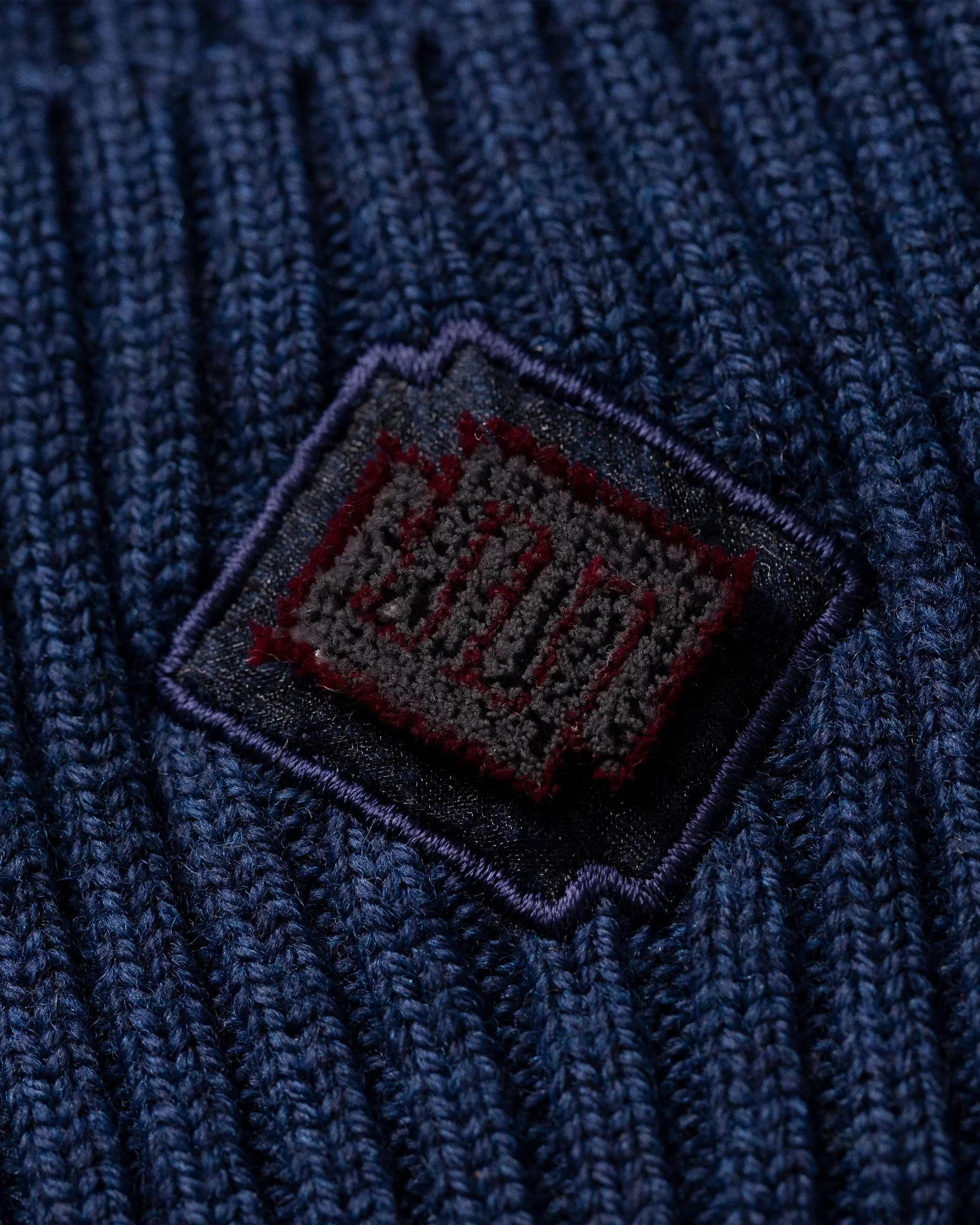 Eton - blue merino wool beanie