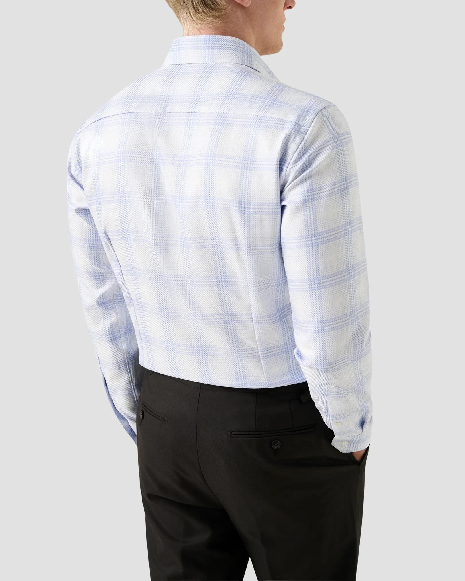 Eton - bold check king twill shirt