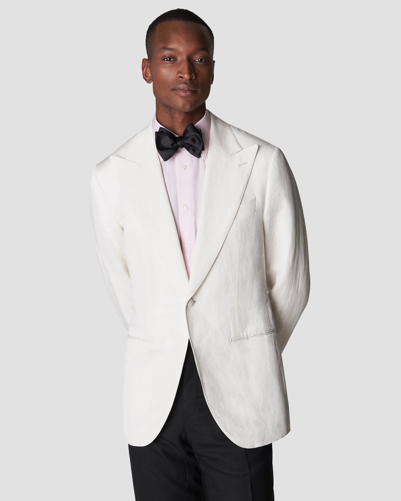 Eton - pink jacquard moderate french cuff