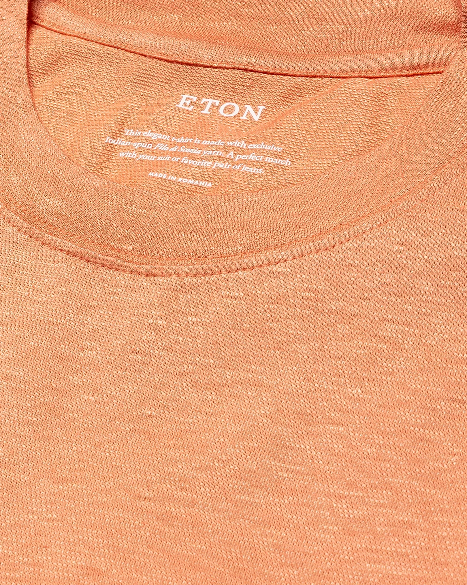 Eton - orange pique t shirt