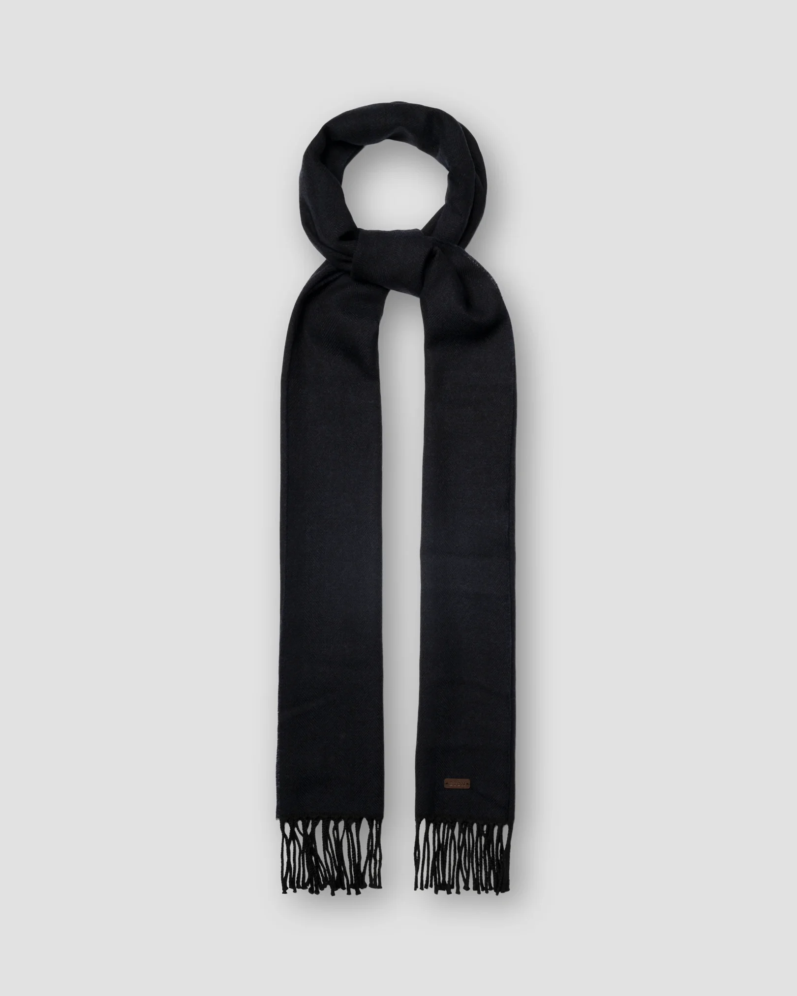 Eton - navy herringbone merino wool scarf