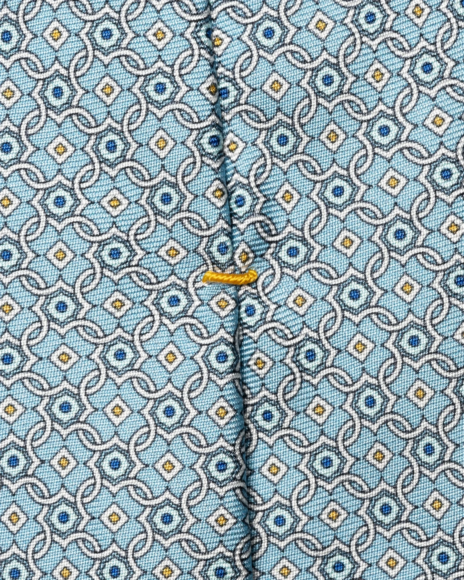 Eton - light blue medallion printed silk tie