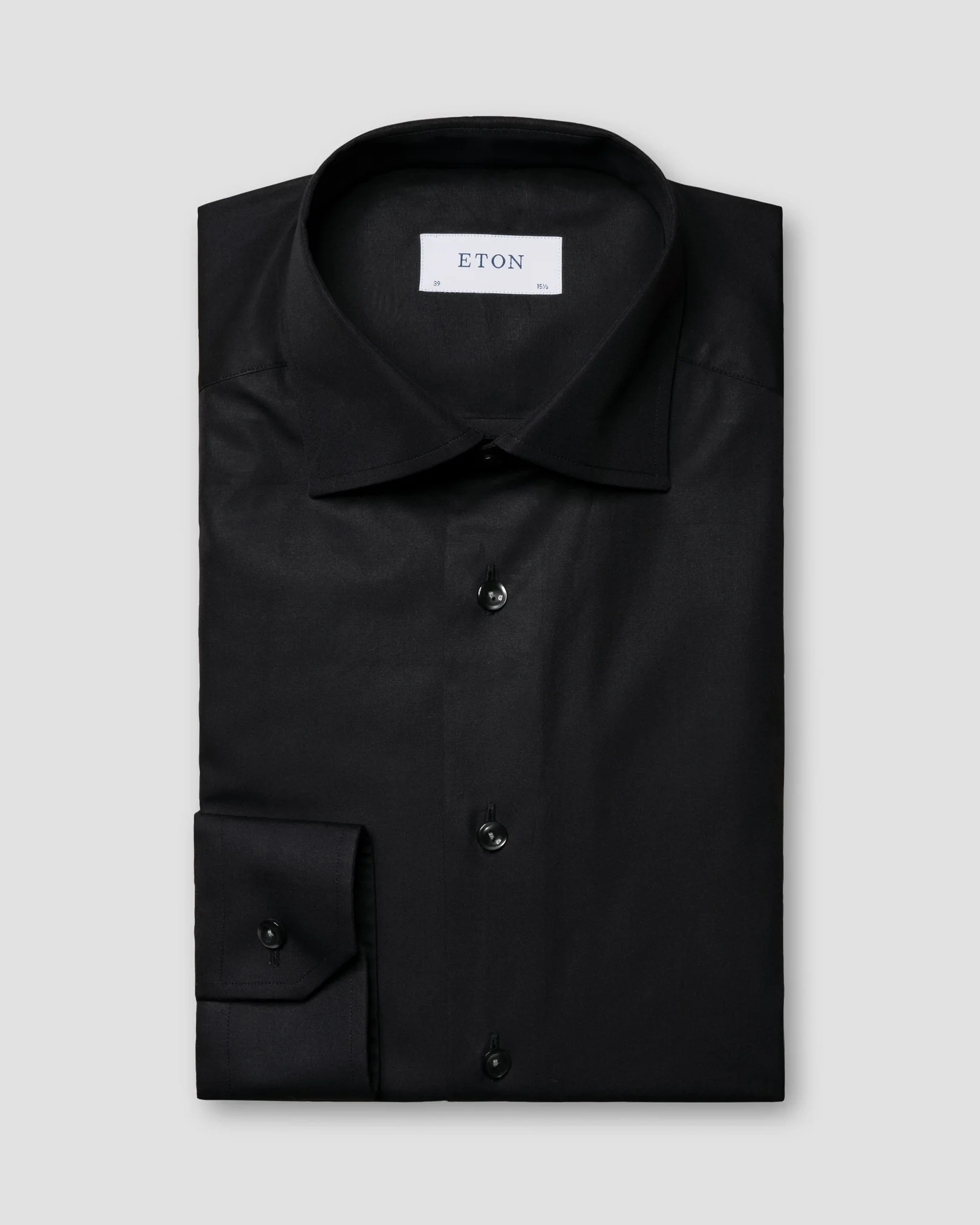 Eton - black plain weave