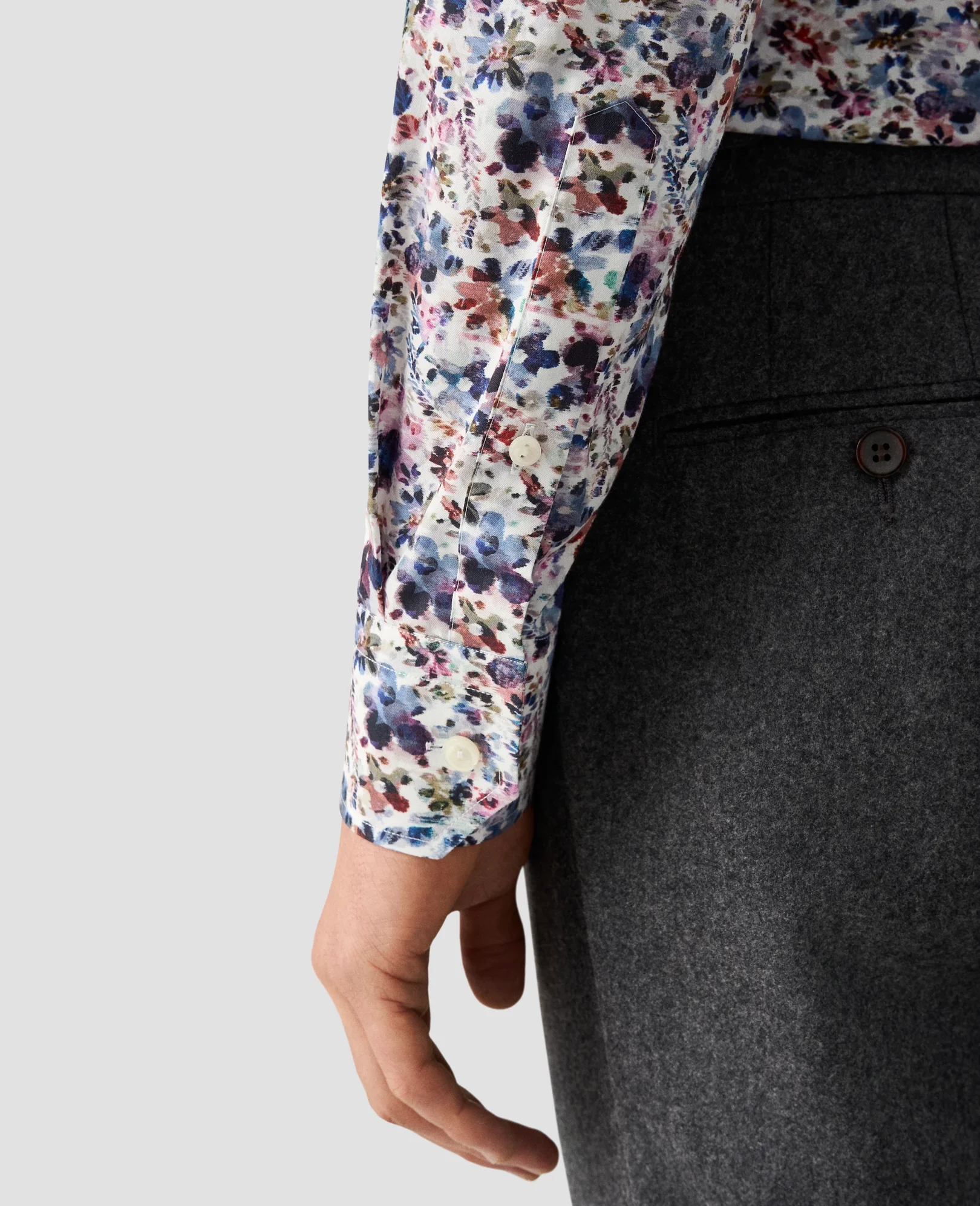 Eton - multi floral signature twill shirt