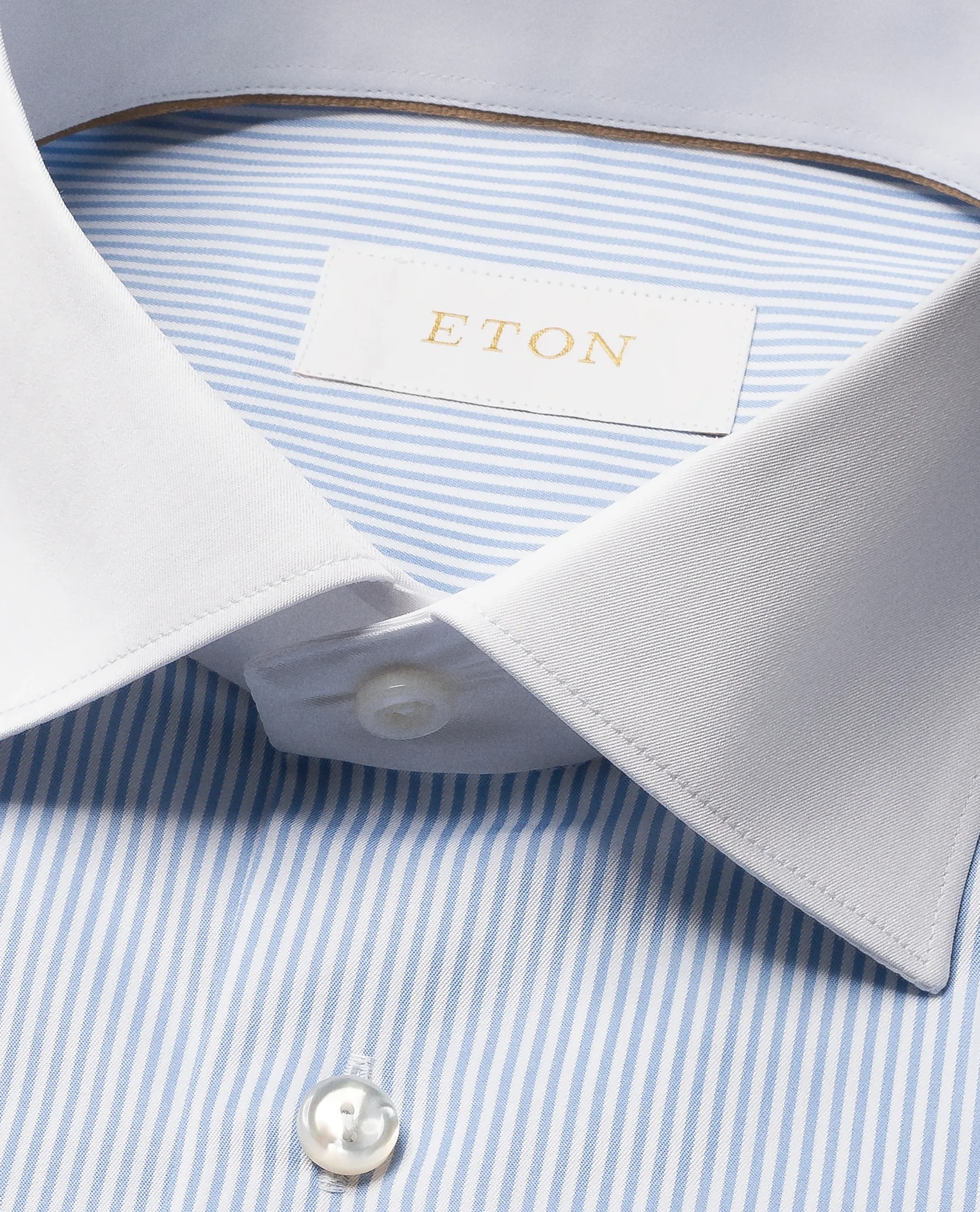 Eton - light blue striped elevated