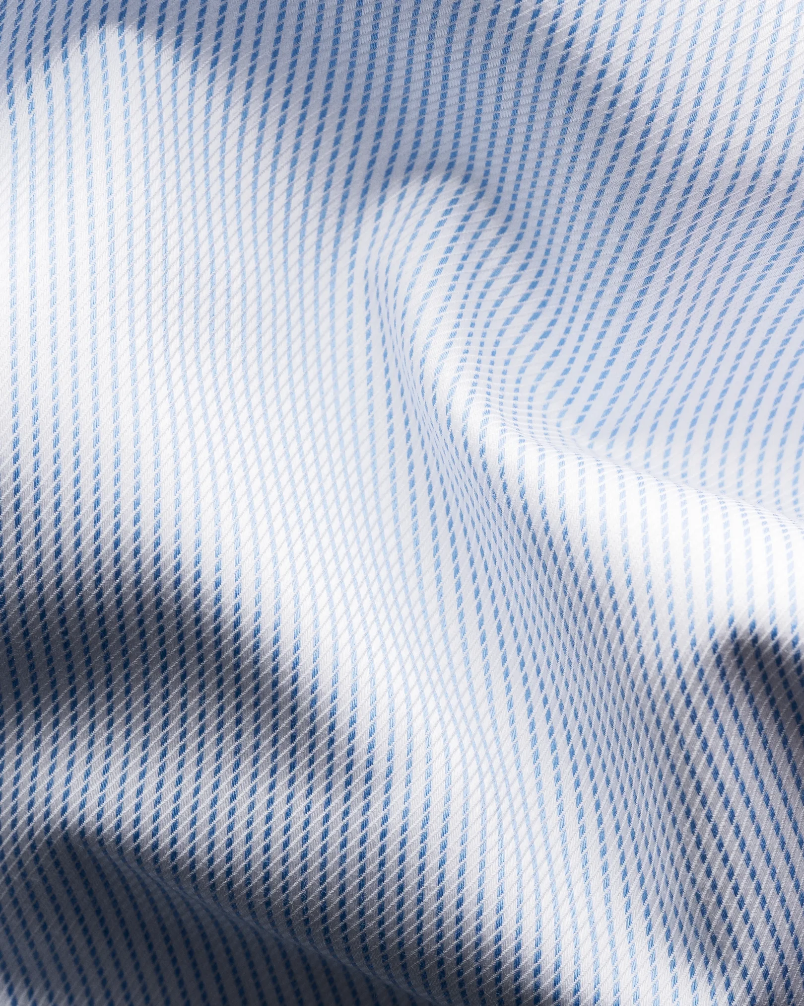 Eton - elegent light blue striped twill shirt