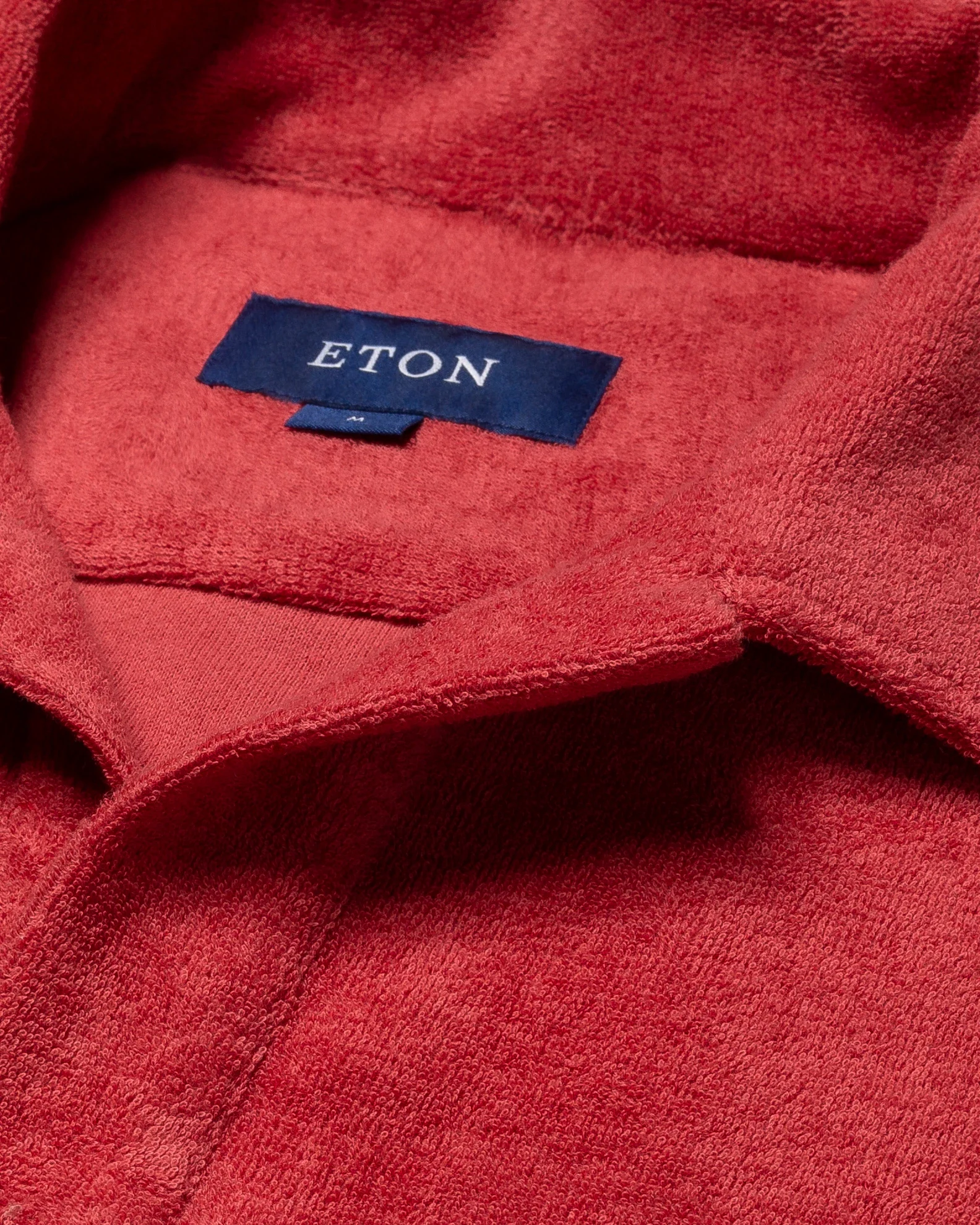 Eton - red popover terry shirt