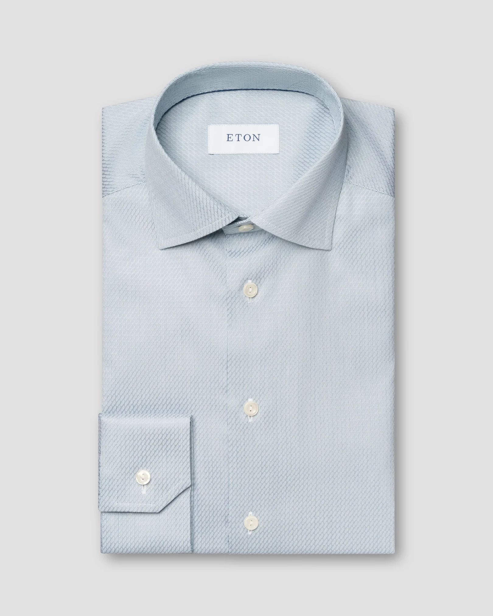 Eton - Light blue Semi Solid Dobby Shirt