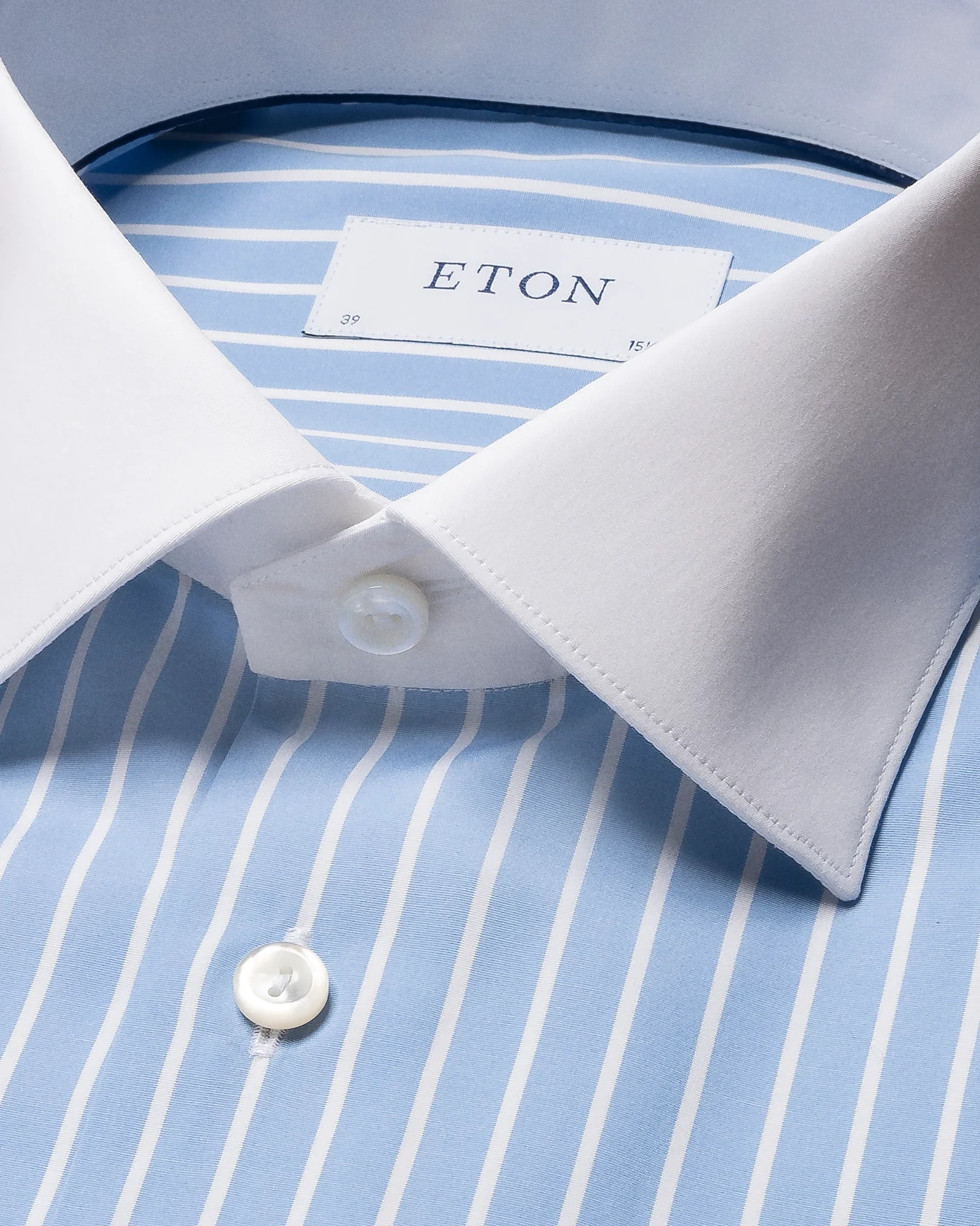 Light Blue Striped Elevated Poplin Shirt