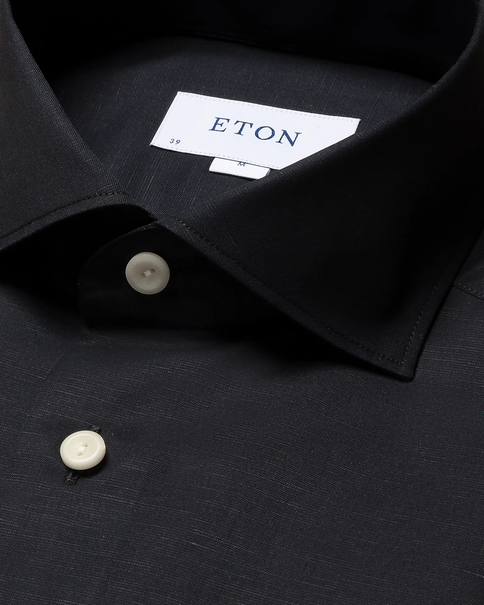 Eton - black textured twill