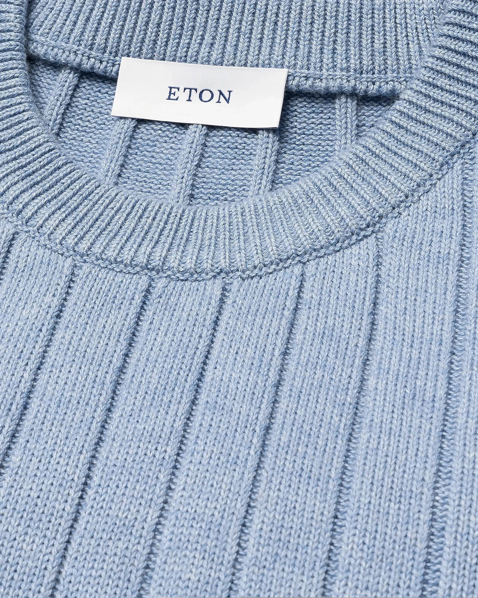Eton - Cotton Structure Knit Crew Neck