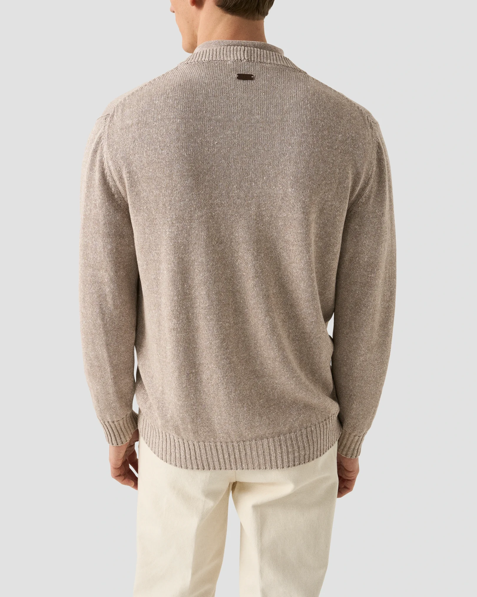 Eton - cotton linen cardigan beige