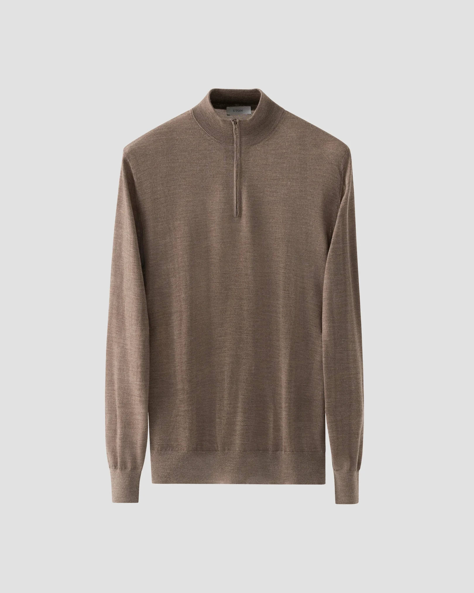 Eton - Fine Knit Half Zip Polo