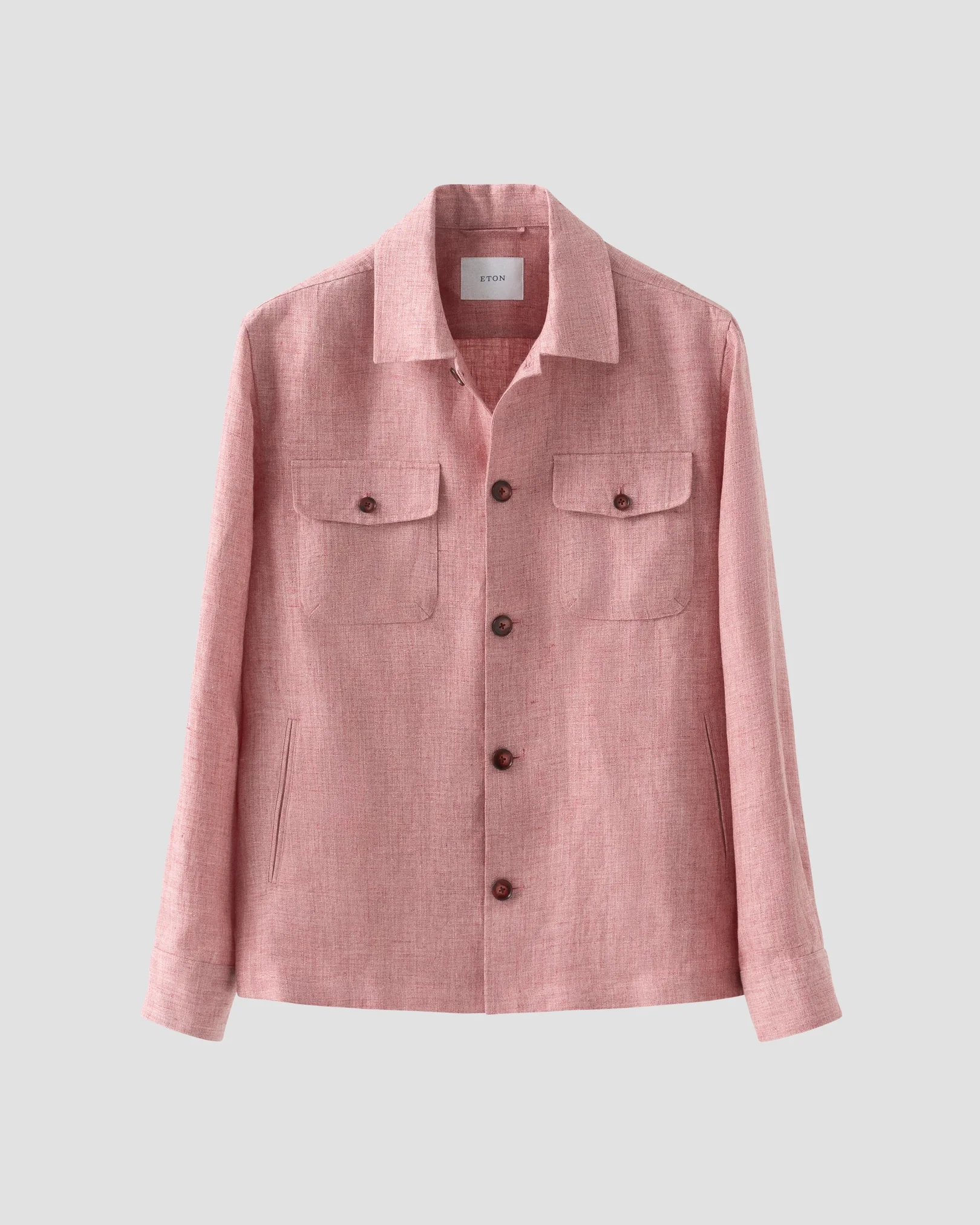 Eton - pink four pocket linen overshirt