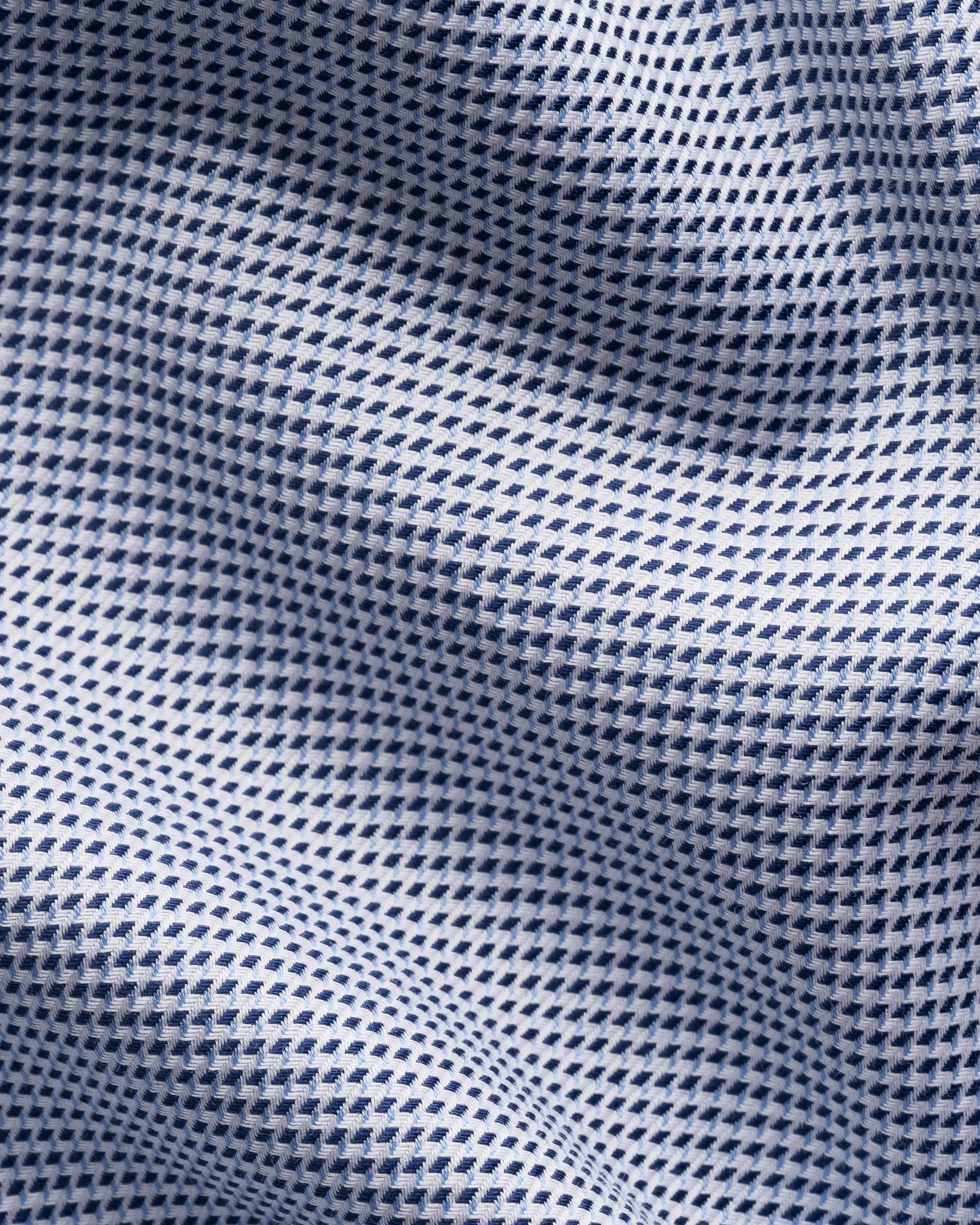 Eton - navy blue semi solid twill shirt