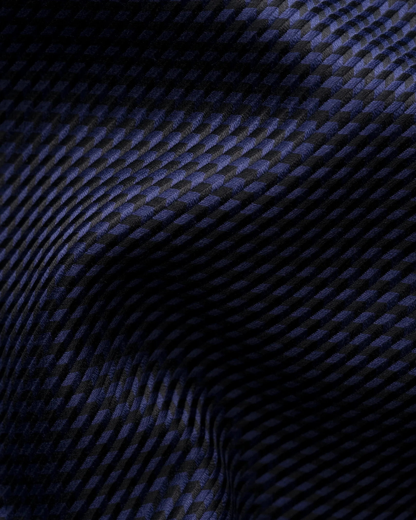 Eton - navy houndstooth king twill shirt