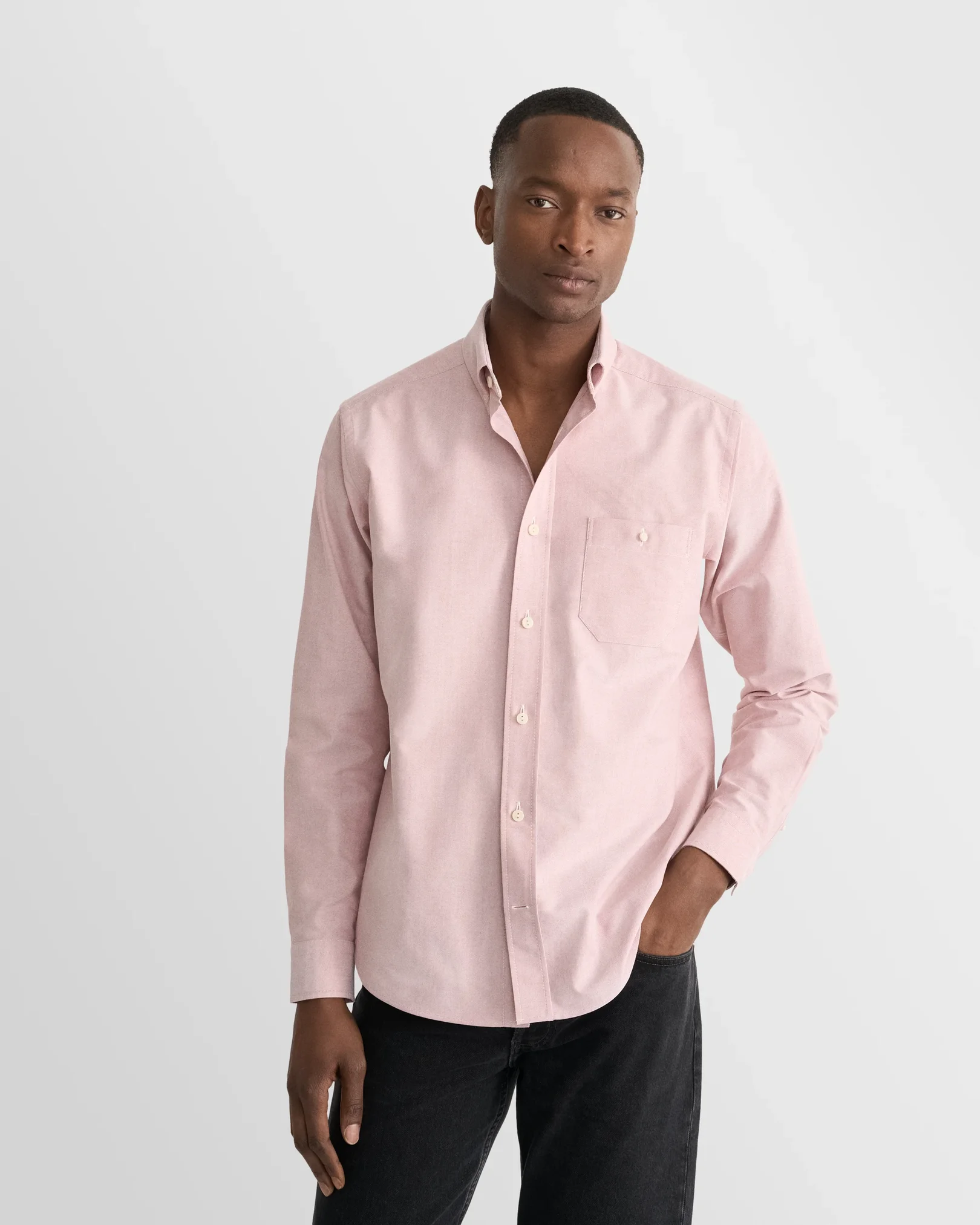 Eton - orange solid oxford shirt