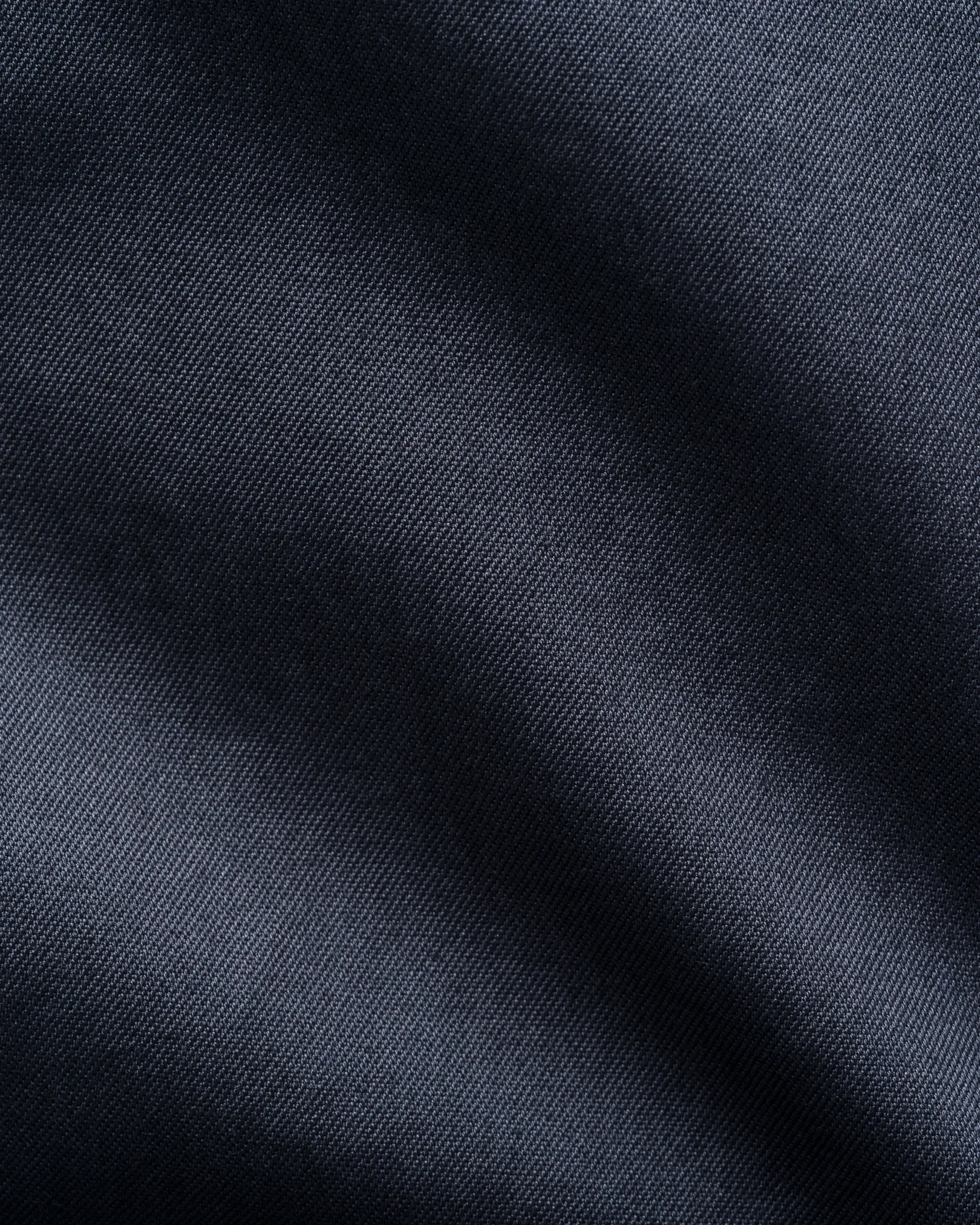 Eton - garment washed twill shirt navy blue garment washed twill shirt