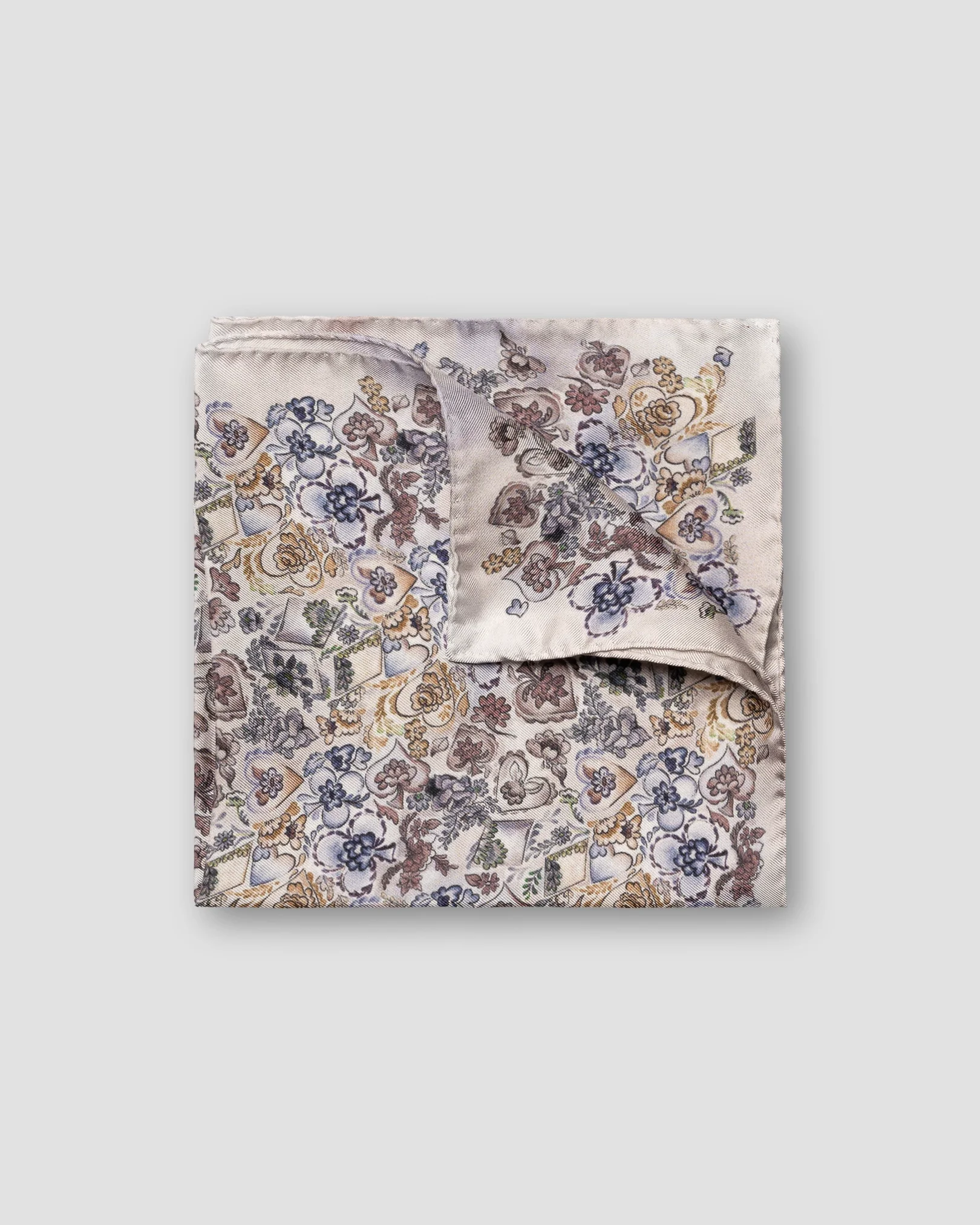 Multi Floral Silk Pocket Square